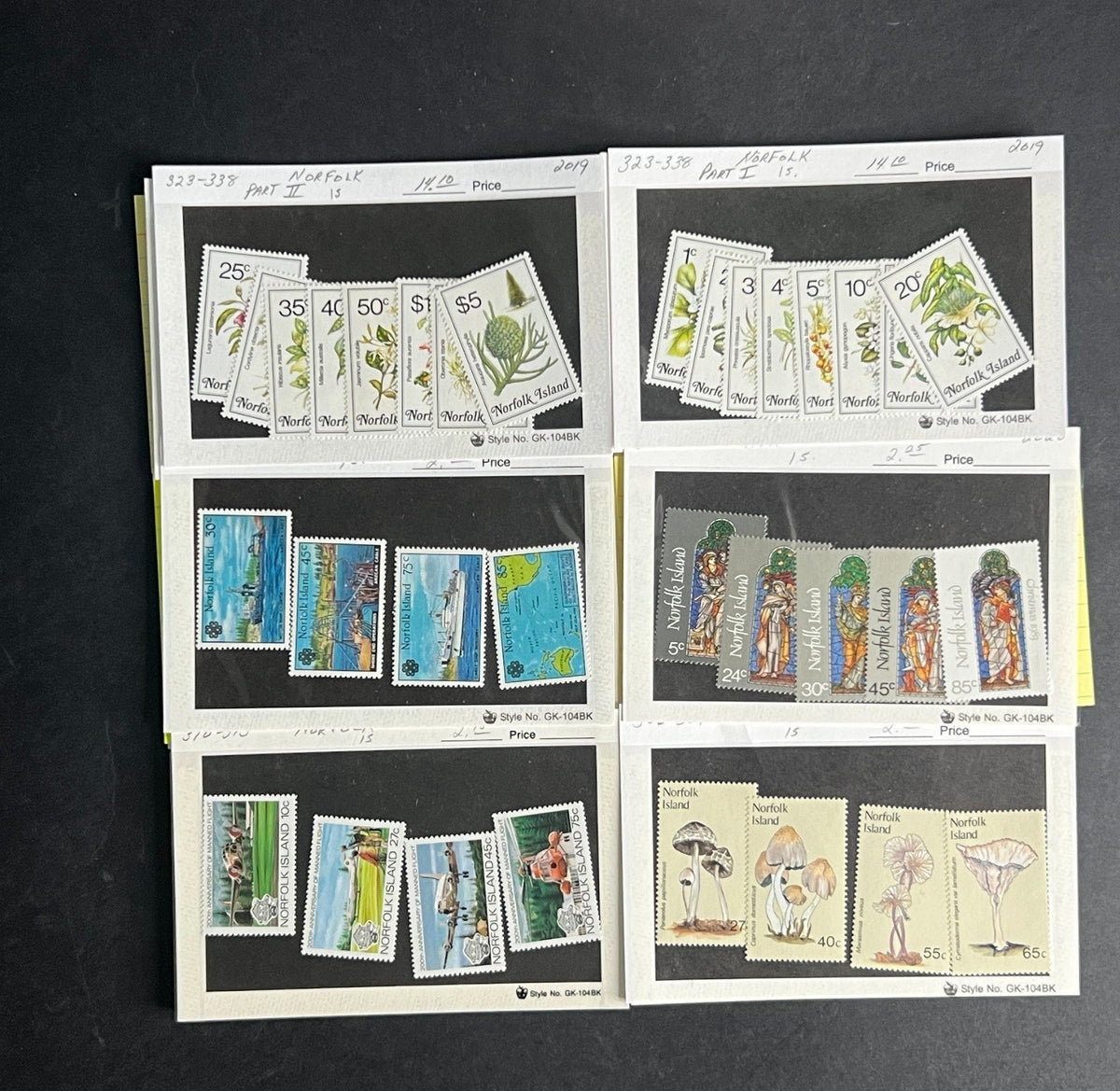 Norfolk Island Stamp Collection Dealer Cards $312 CV Mint & Used ZAYIX
