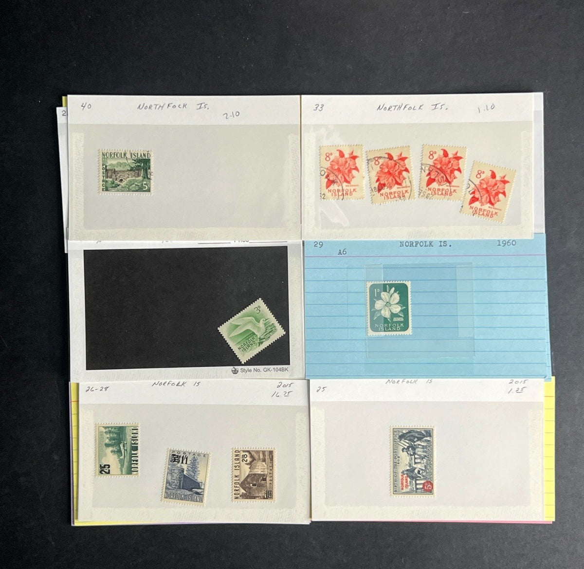 Norfolk Island Stamp Collection Dealer Cards $312 CV Mint & Used ZAYIX