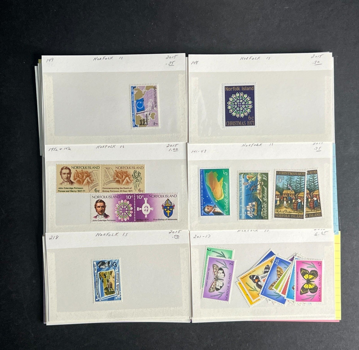 Norfolk Island Stamp Collection Dealer Cards $312 CV Mint & Used ZAYIX