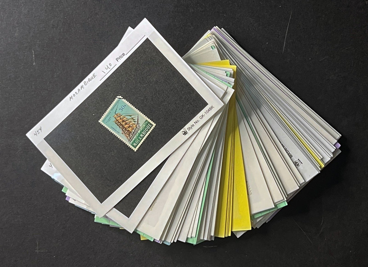 Mozambique Stamp Collection Dealer Cards $51 CV Mint & Used ZAYIX