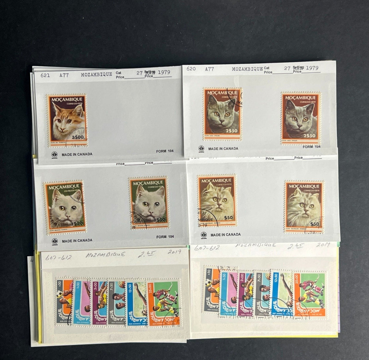 Mozambique Stamp Collection Dealer Cards $51 CV Mint & Used ZAYIX