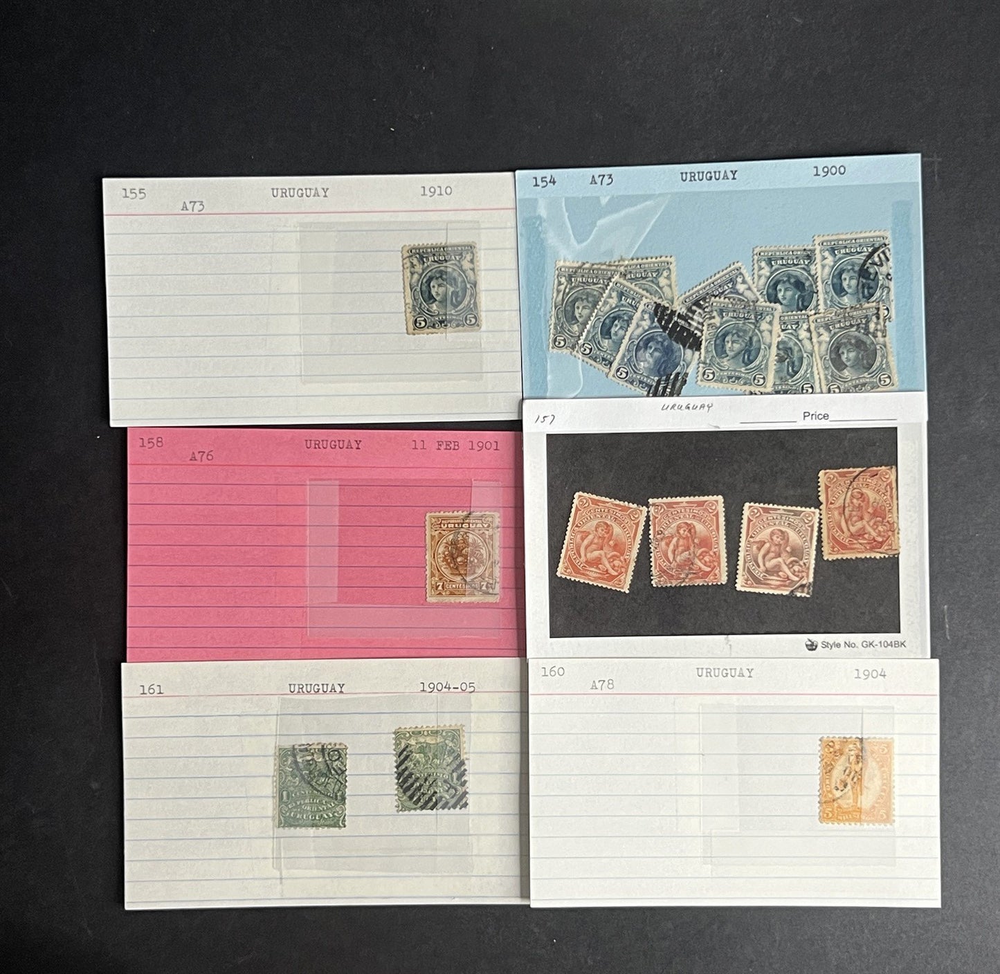 Uruguay Stamp Collection Dealer Cards $171 CV Mint & Used ZAYIX