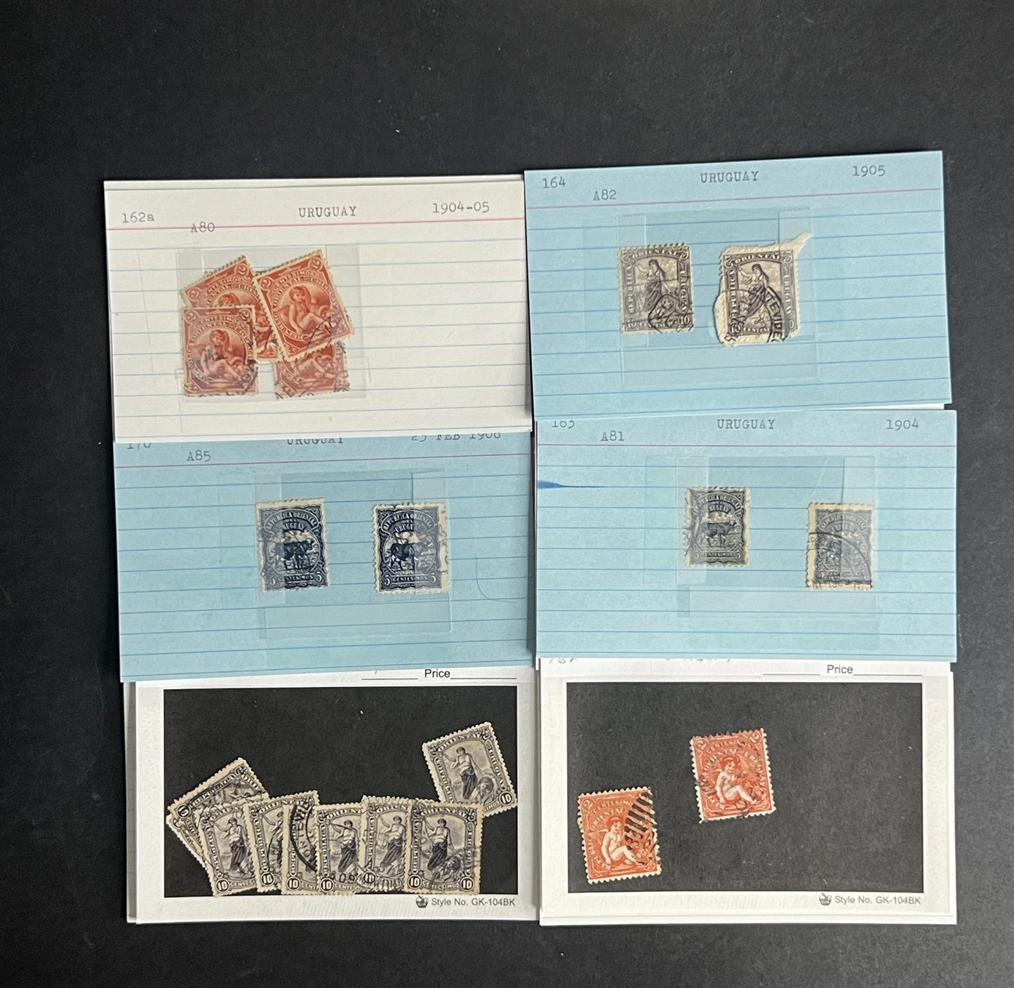 Uruguay Stamp Collection Dealer Cards $171 CV Mint & Used ZAYIX