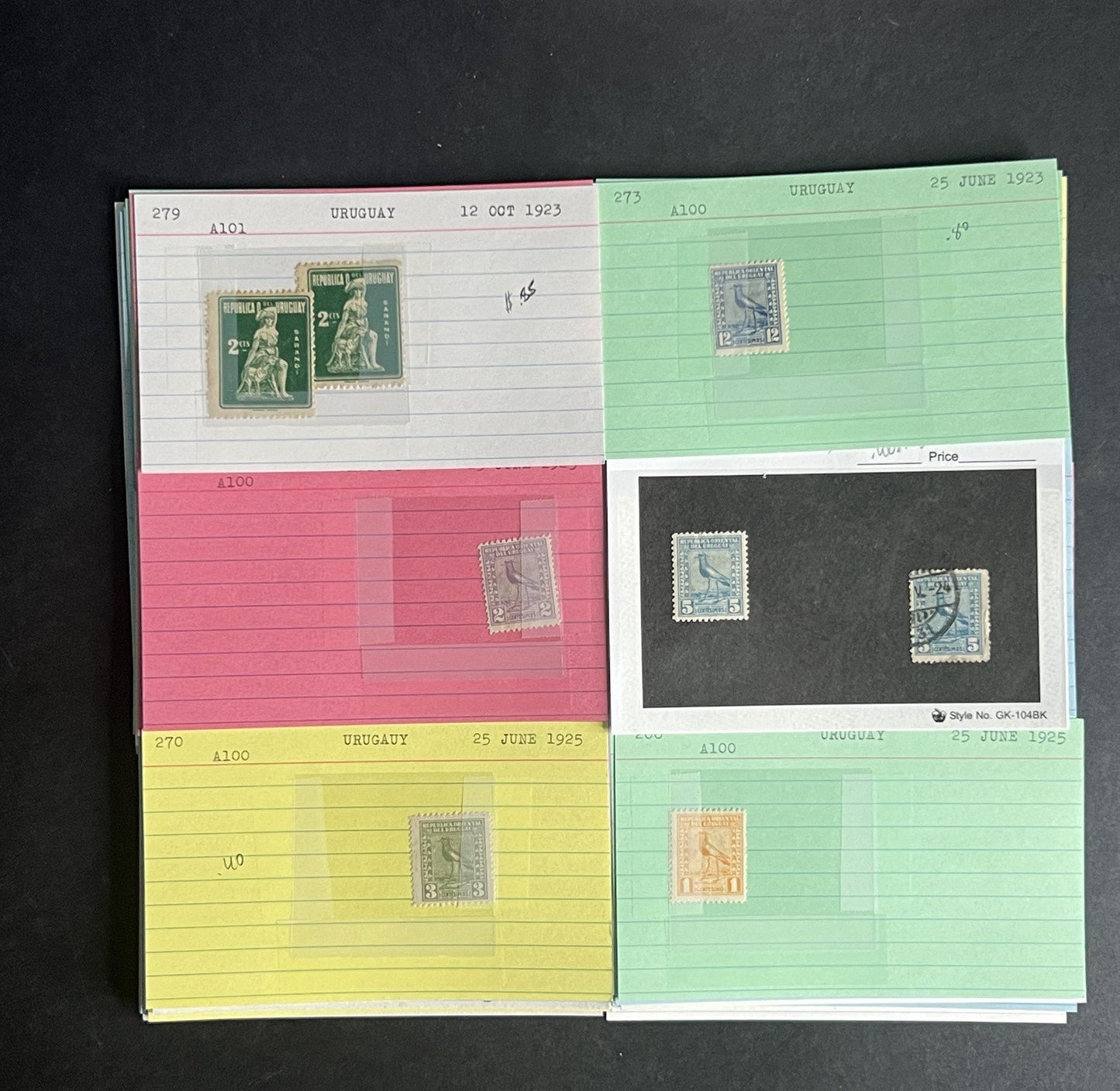 Uruguay Stamp Collection Dealer Cards $171 CV Mint & Used ZAYIX