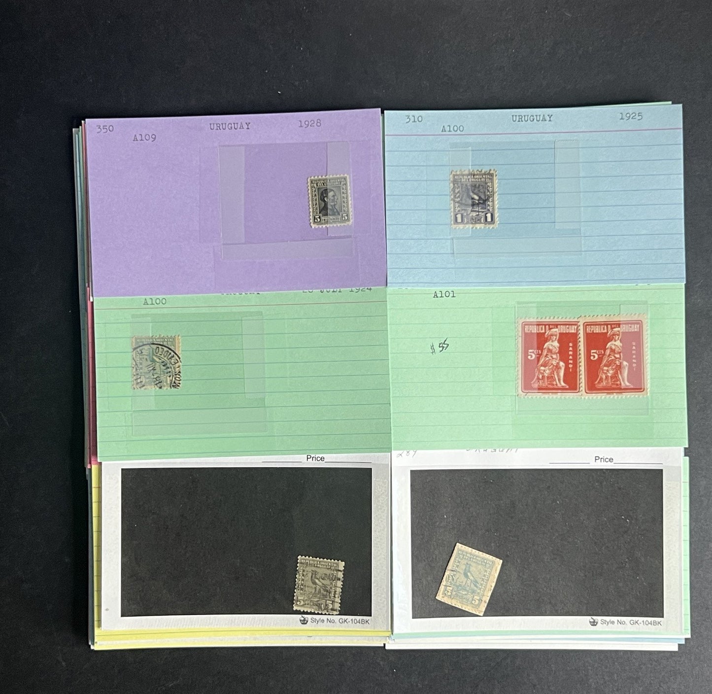 Uruguay Stamp Collection Dealer Cards $171 CV Mint & Used ZAYIX