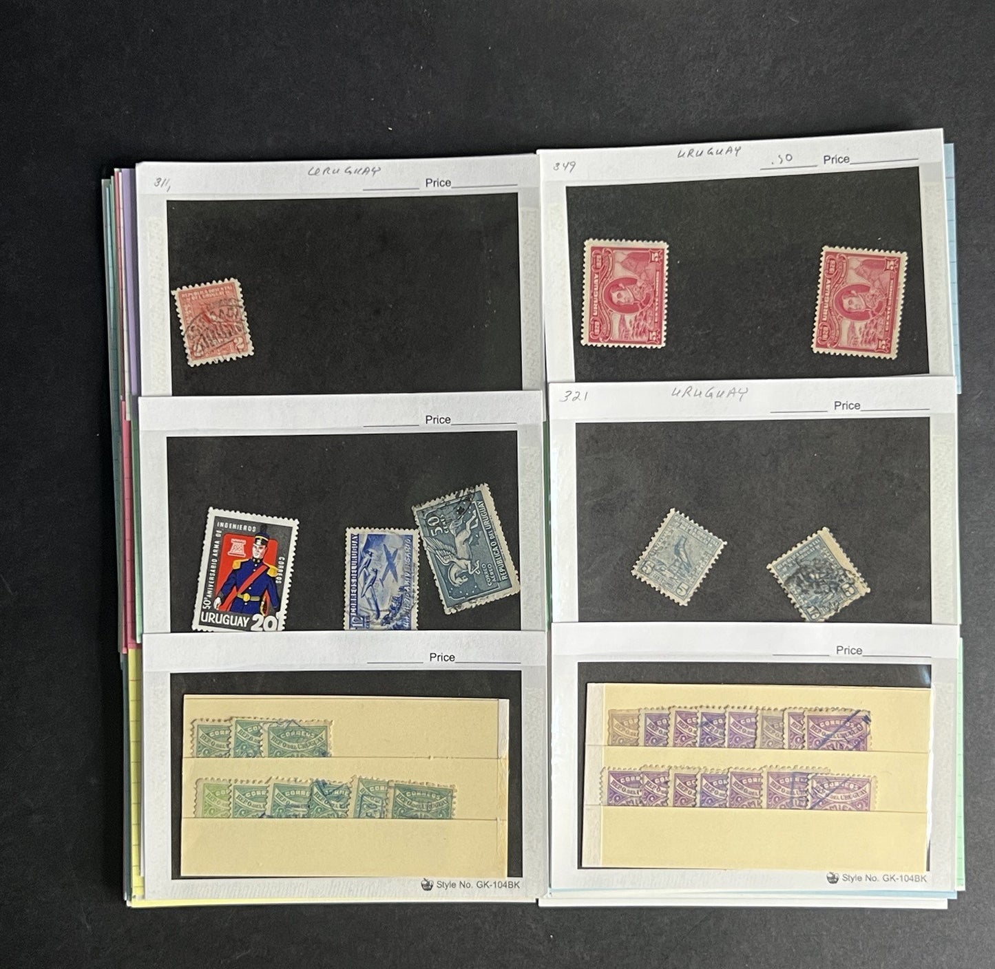 Uruguay Stamp Collection Dealer Cards $171 CV Mint & Used ZAYIX