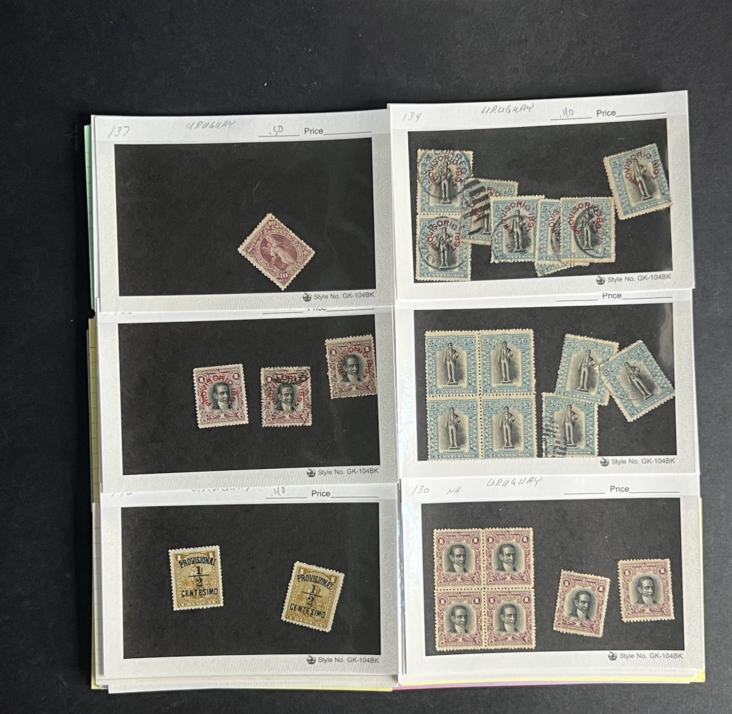 Uruguay Stamp Collection Dealer Cards $171 CV Mint & Used ZAYIX