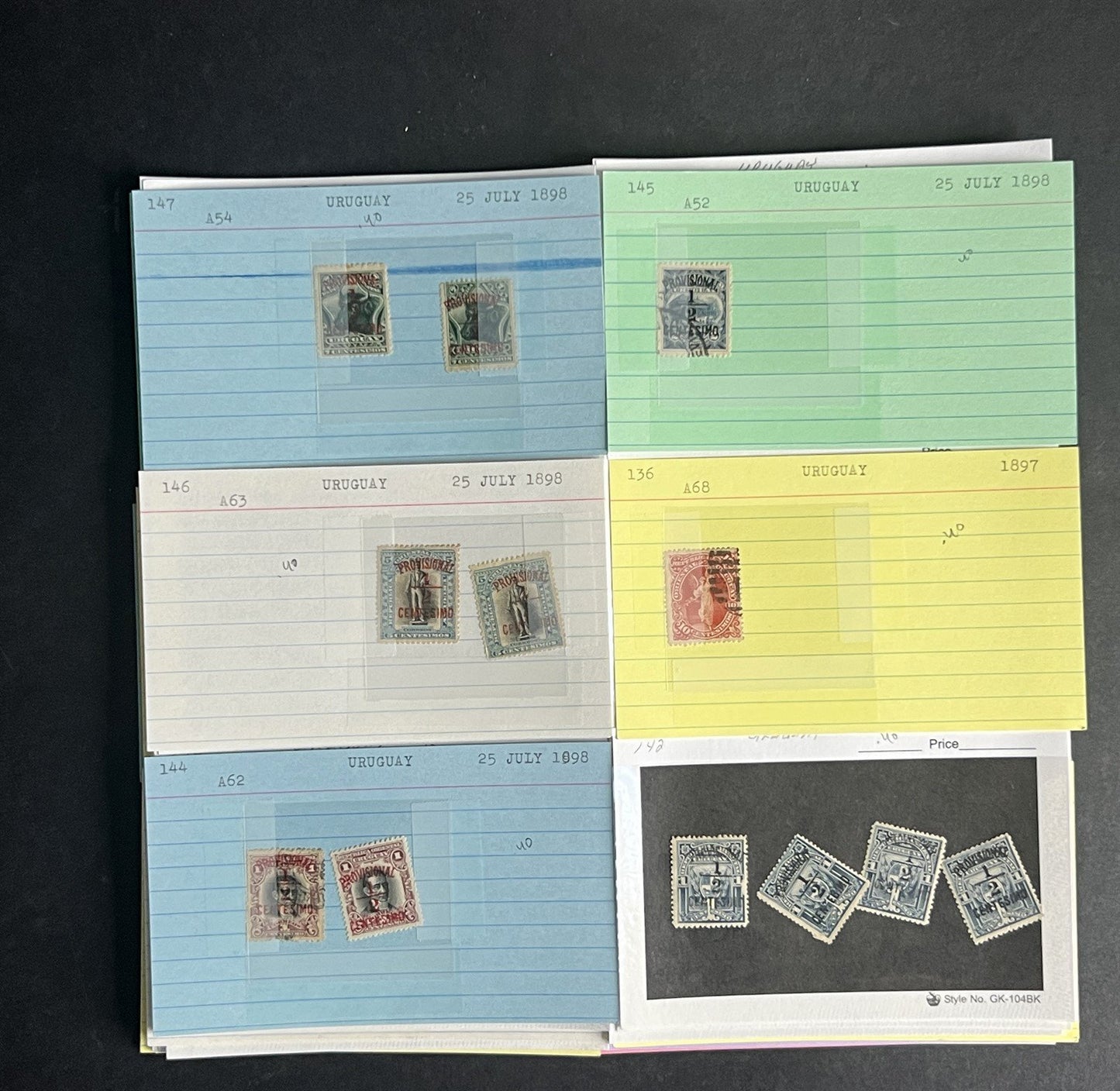 Uruguay Stamp Collection Dealer Cards $171 CV Mint & Used ZAYIX