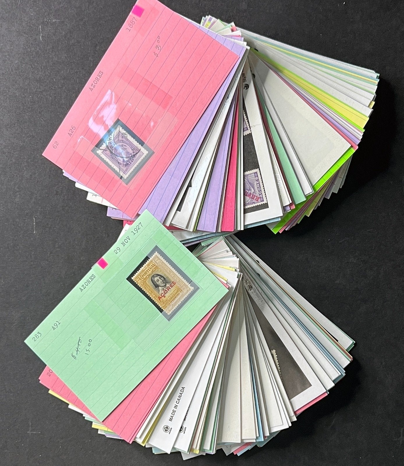 Azores Stamp Collection Dealer Cards $380 CV Mint & Used ZAYIX