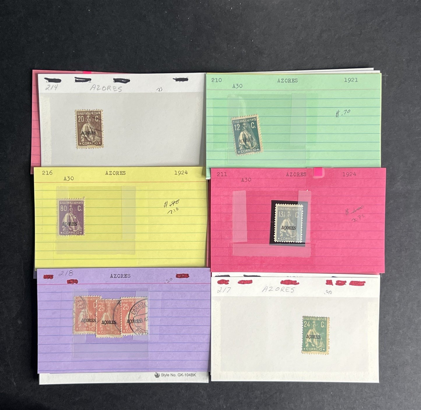 Azores Stamp Collection Dealer Cards $380 CV Mint & Used ZAYIX