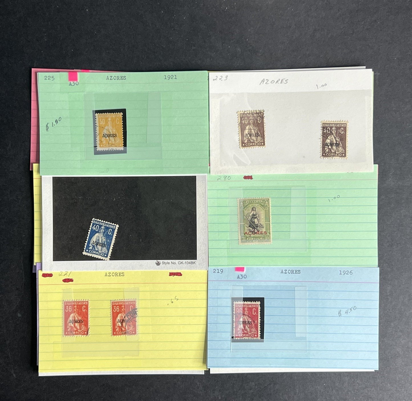 Azores Stamp Collection Dealer Cards $380 CV Mint & Used ZAYIX