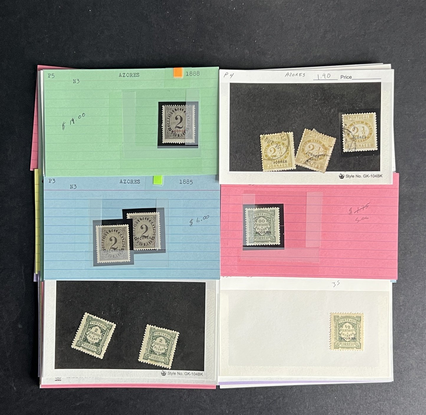 Azores Stamp Collection Dealer Cards $380 CV Mint & Used ZAYIX