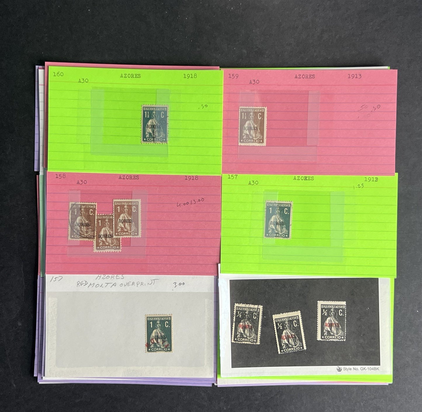 Azores Stamp Collection Dealer Cards $380 CV Mint & Used ZAYIX