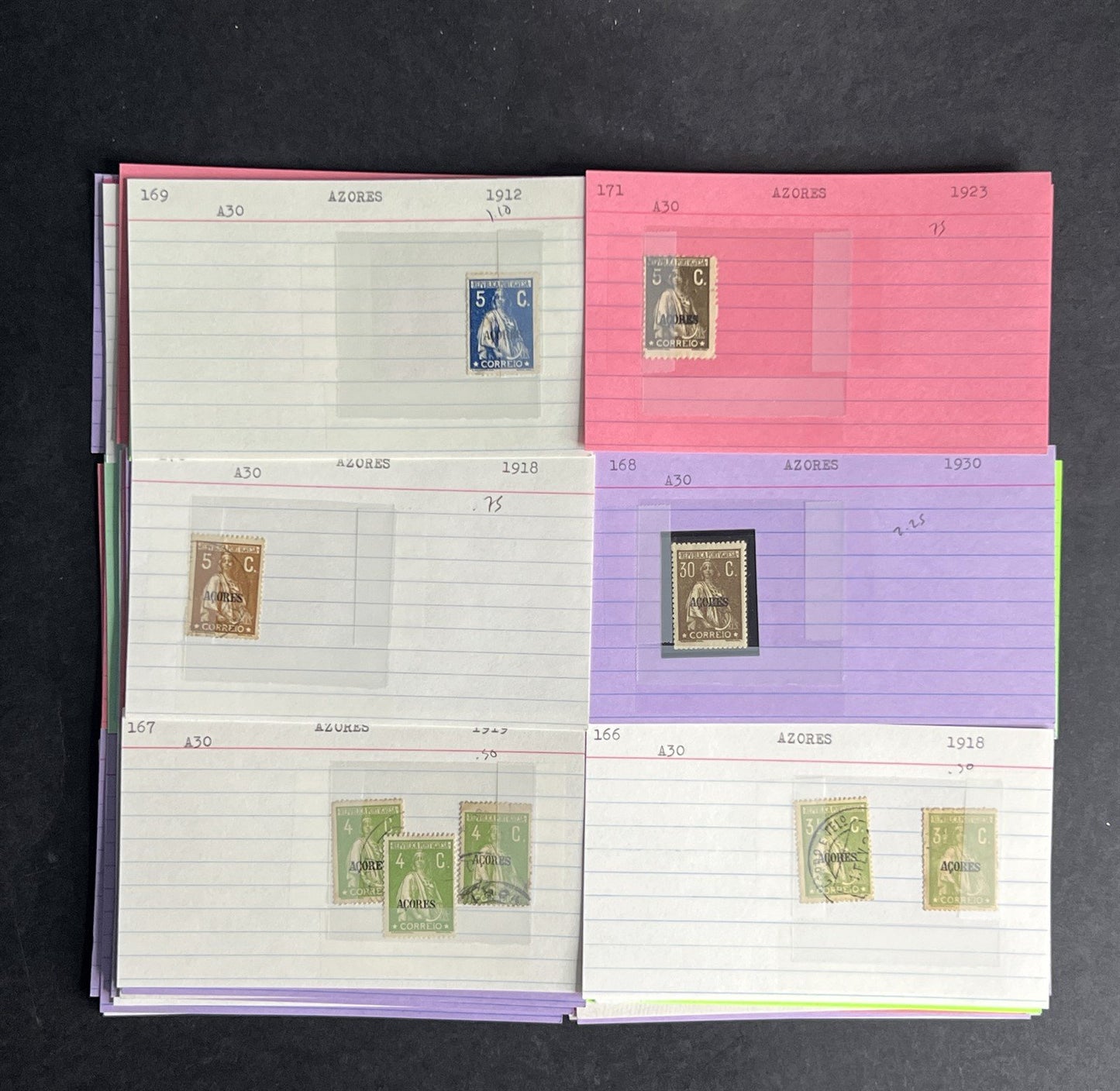 Azores Stamp Collection Dealer Cards $380 CV Mint & Used ZAYIX