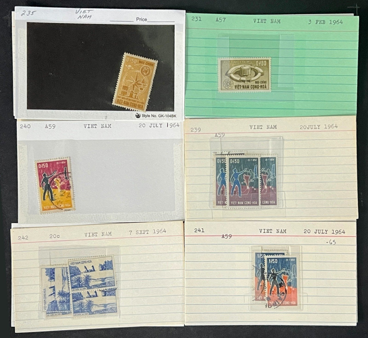 Vietnam Stamp Collection Dealer Cards $158 CV Mint & Used ZAYIX