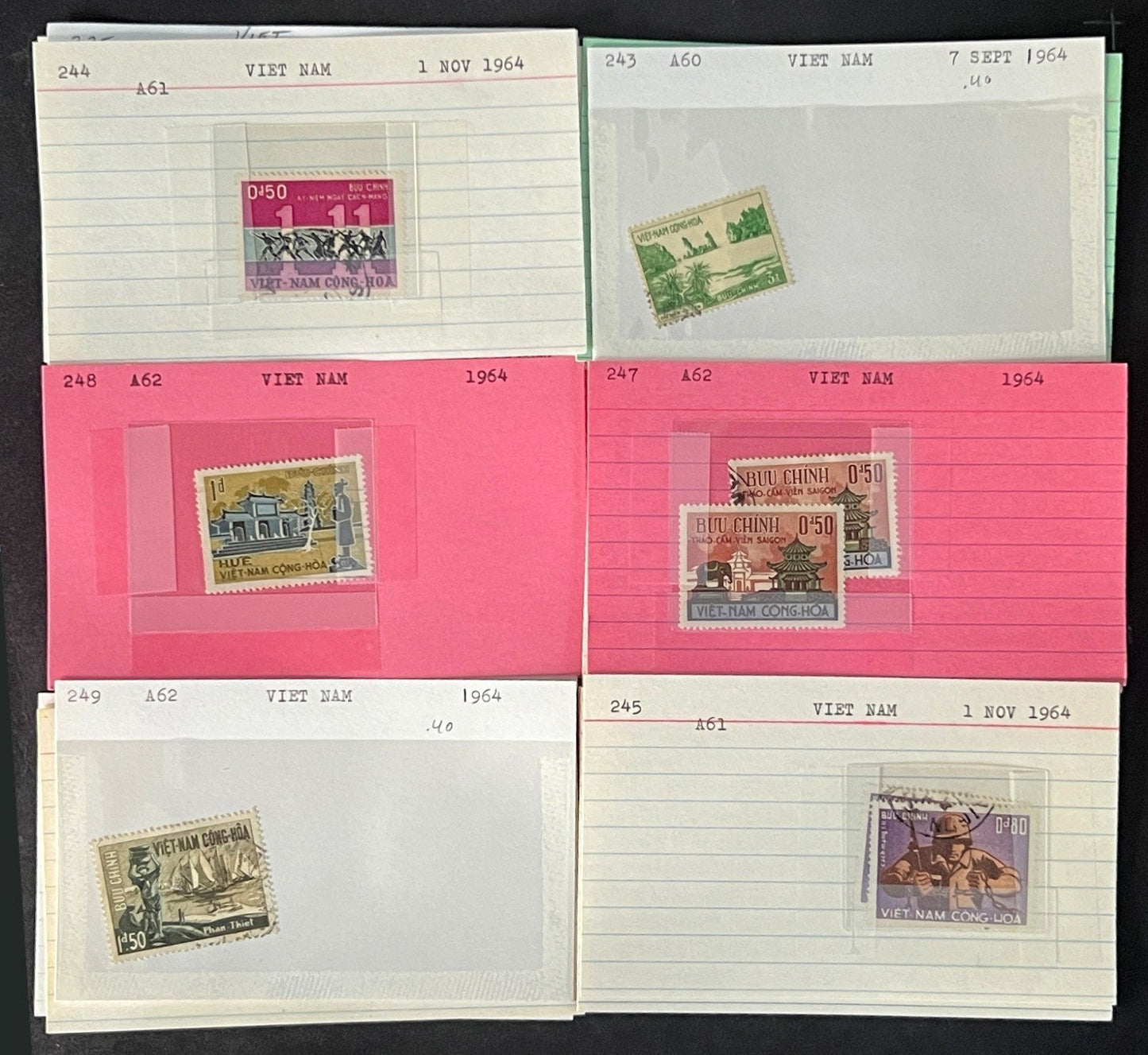 Vietnam Stamp Collection Dealer Cards $158 CV Mint & Used ZAYIX