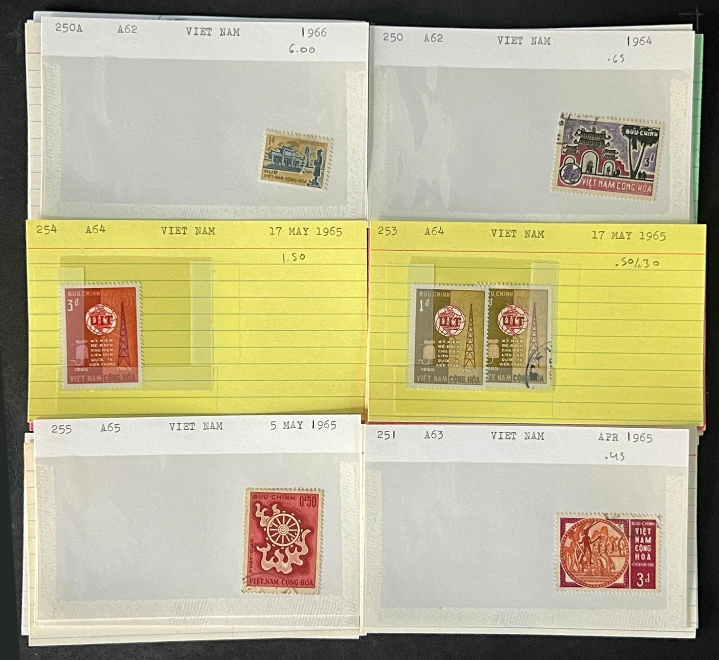 Vietnam Stamp Collection Dealer Cards $158 CV Mint & Used ZAYIX