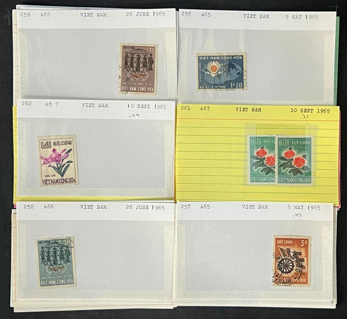 Vietnam Stamp Collection Dealer Cards $158 CV Mint & Used ZAYIX