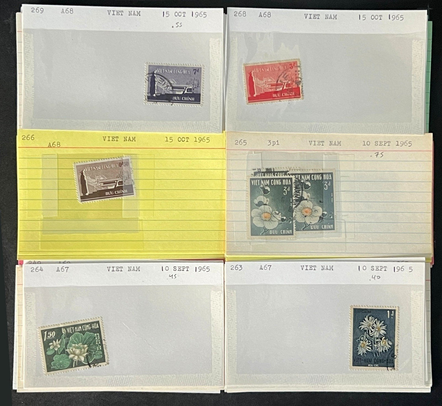 Vietnam Stamp Collection Dealer Cards $158 CV Mint & Used ZAYIX