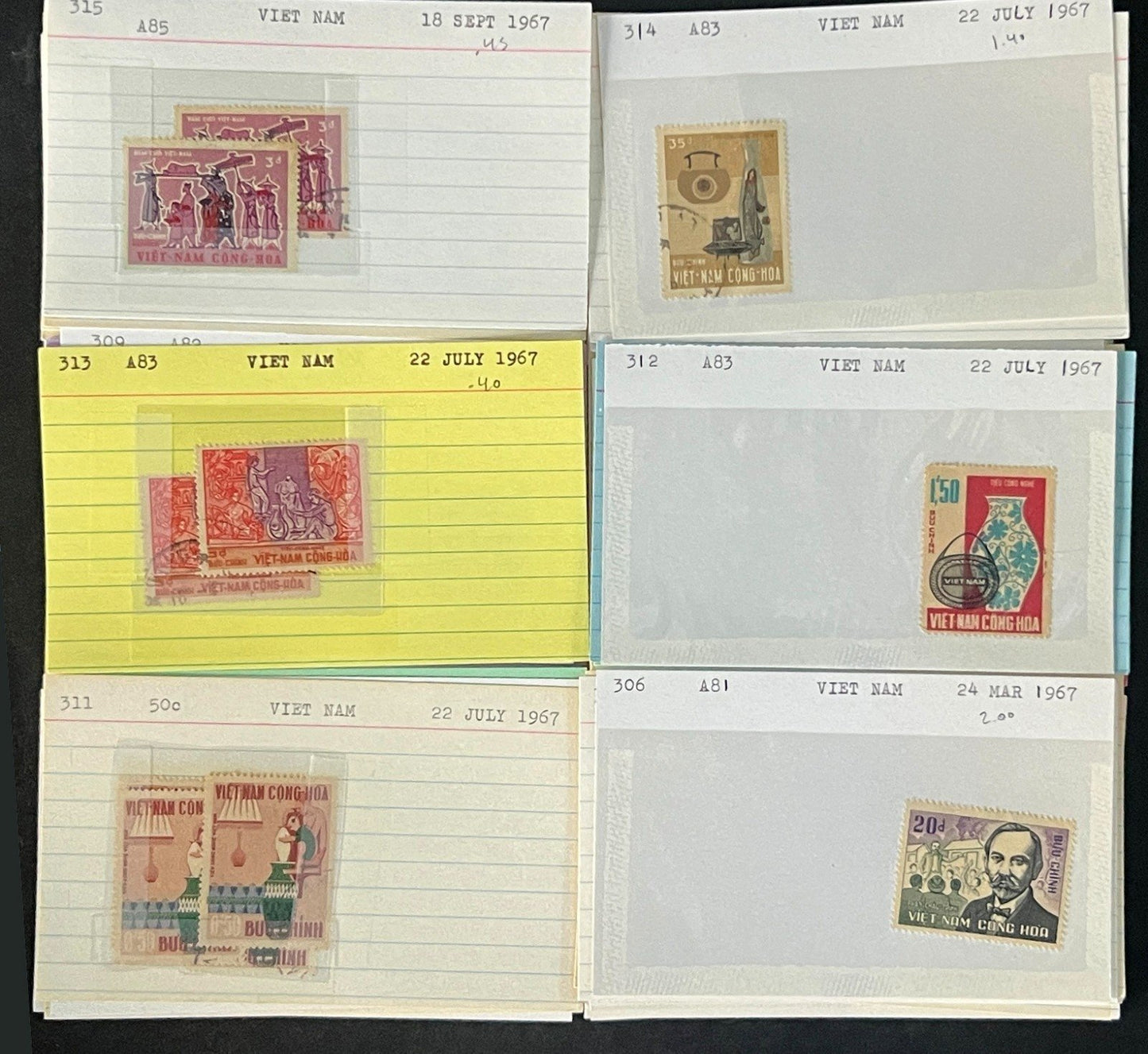 Vietnam Stamp Collection Dealer Cards $158 CV Mint & Used ZAYIX