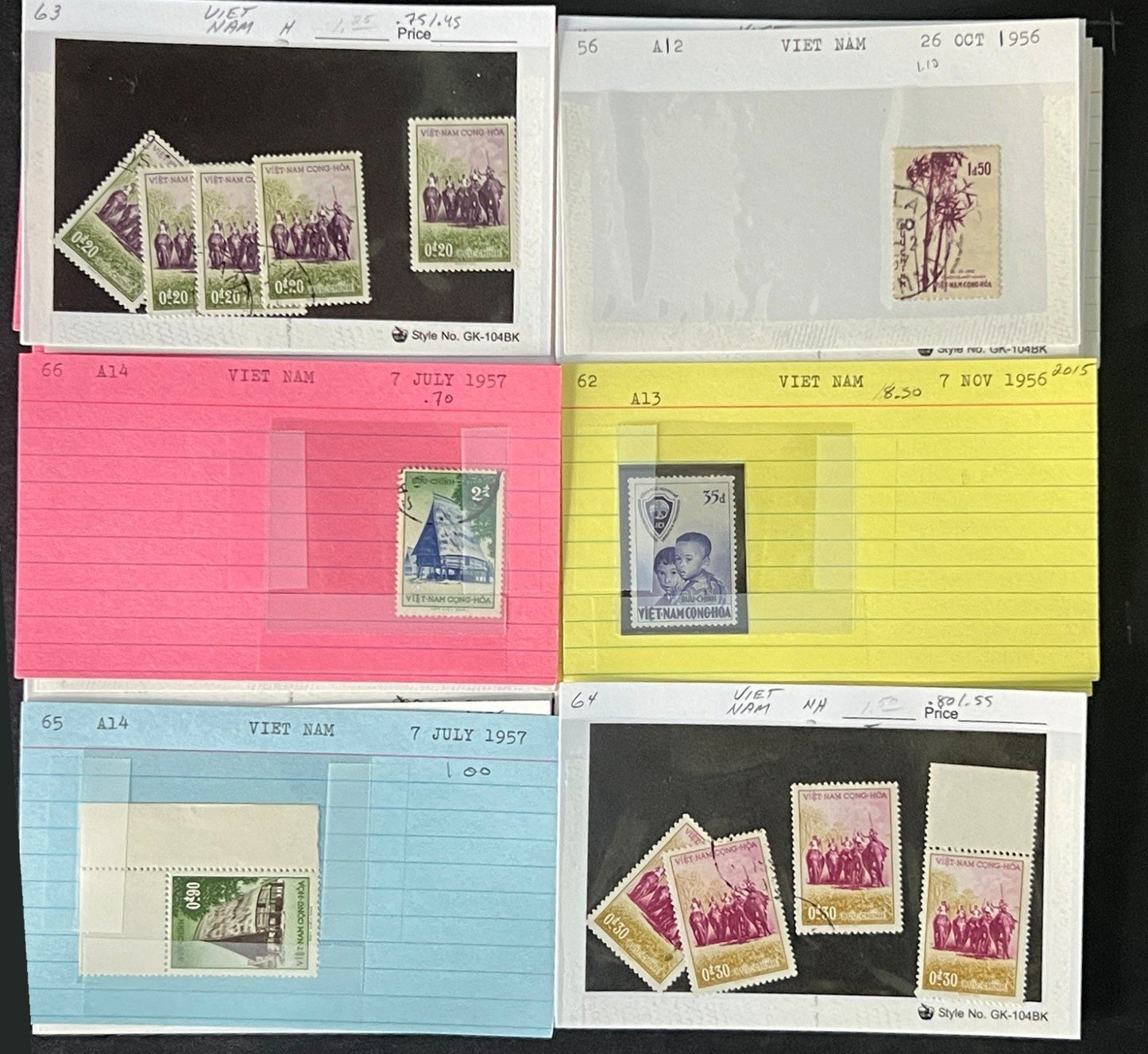 Vietnam Stamp Collection Dealer Cards $158 CV Mint & Used ZAYIX