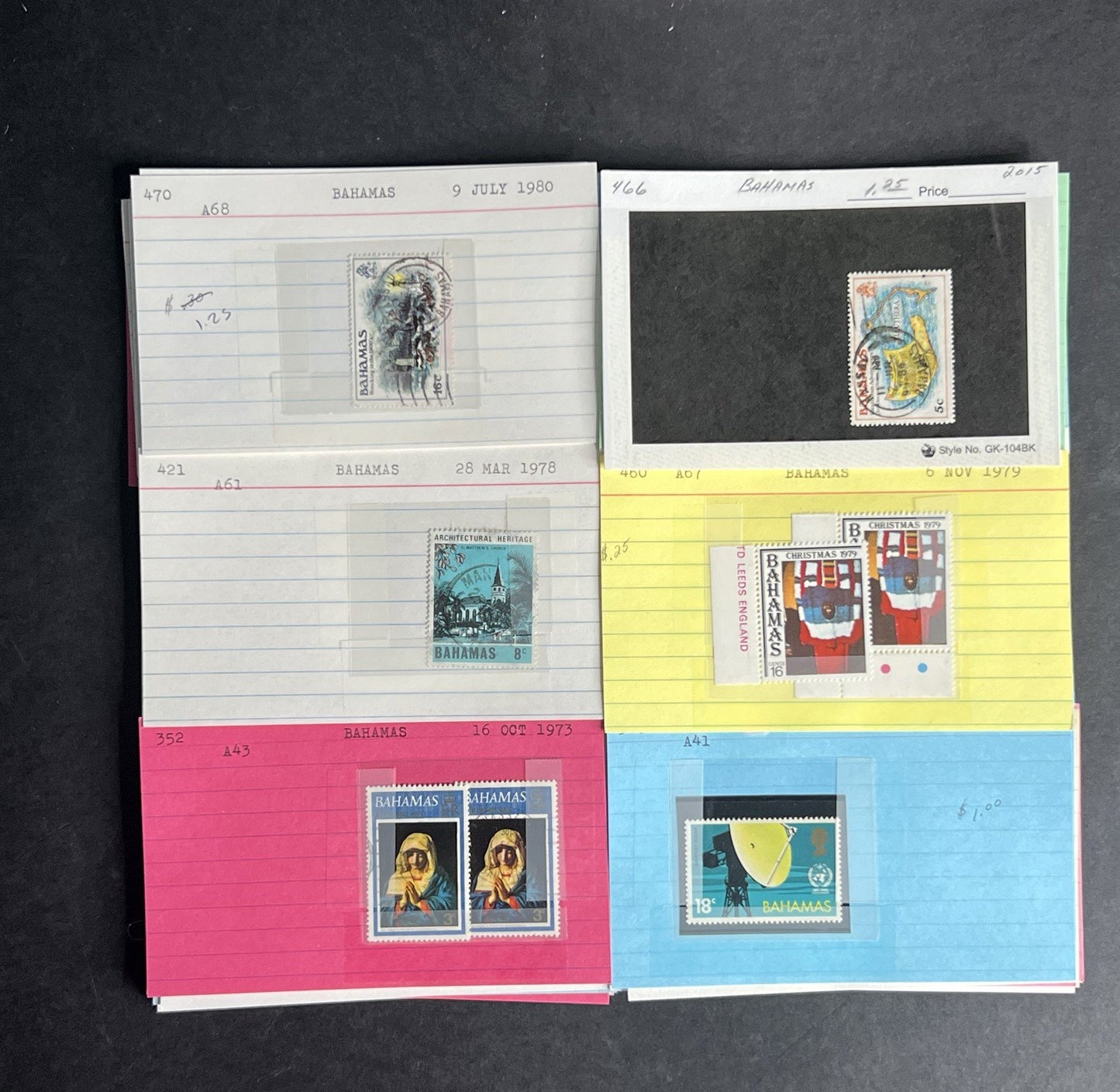 Bahamas Stamp Collection Dealer Cards $383 CV Mint & Used ZAYIX