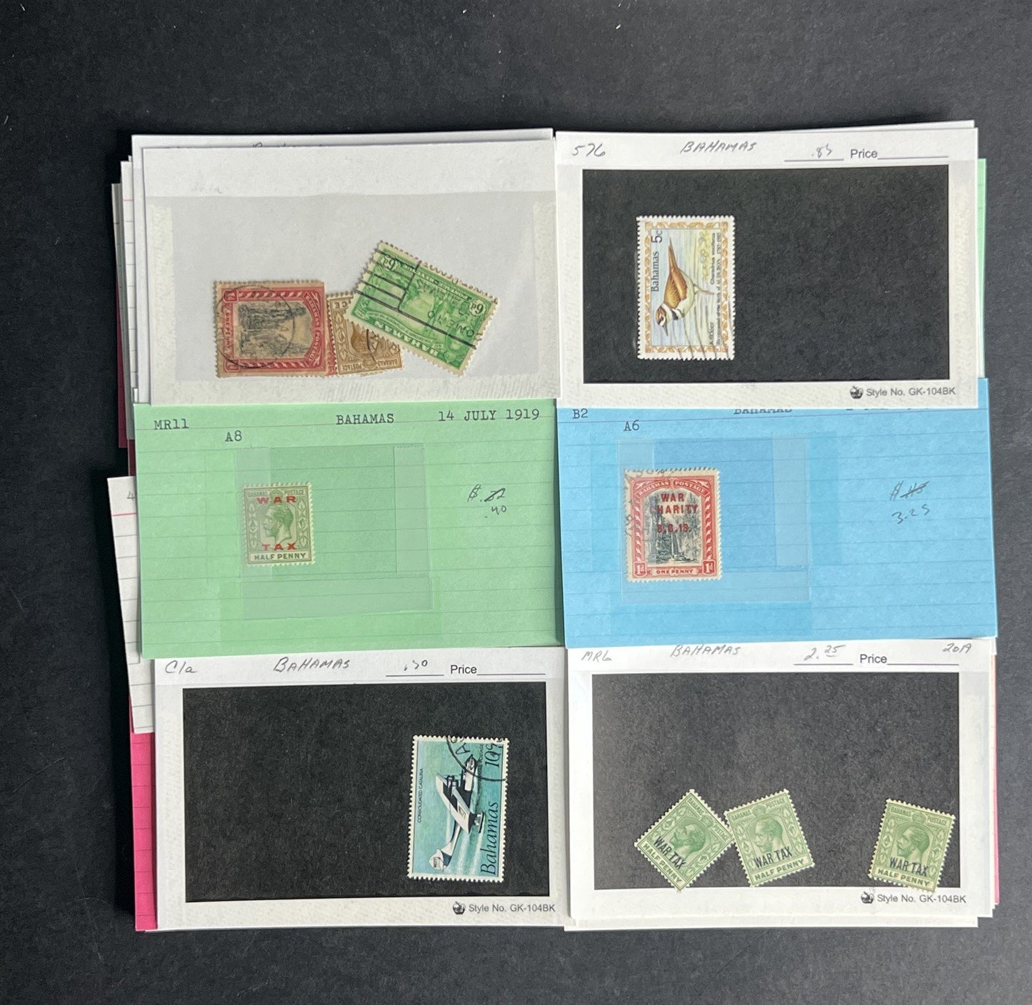 Bahamas Stamp Collection Dealer Cards $383 CV Mint & Used ZAYIX