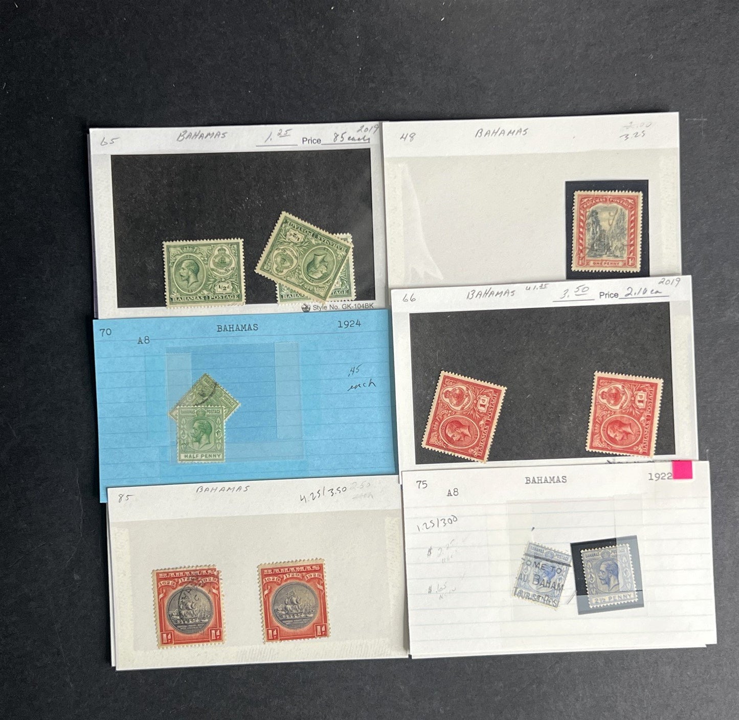 Bahamas Stamp Collection Dealer Cards $383 CV Mint & Used ZAYIX