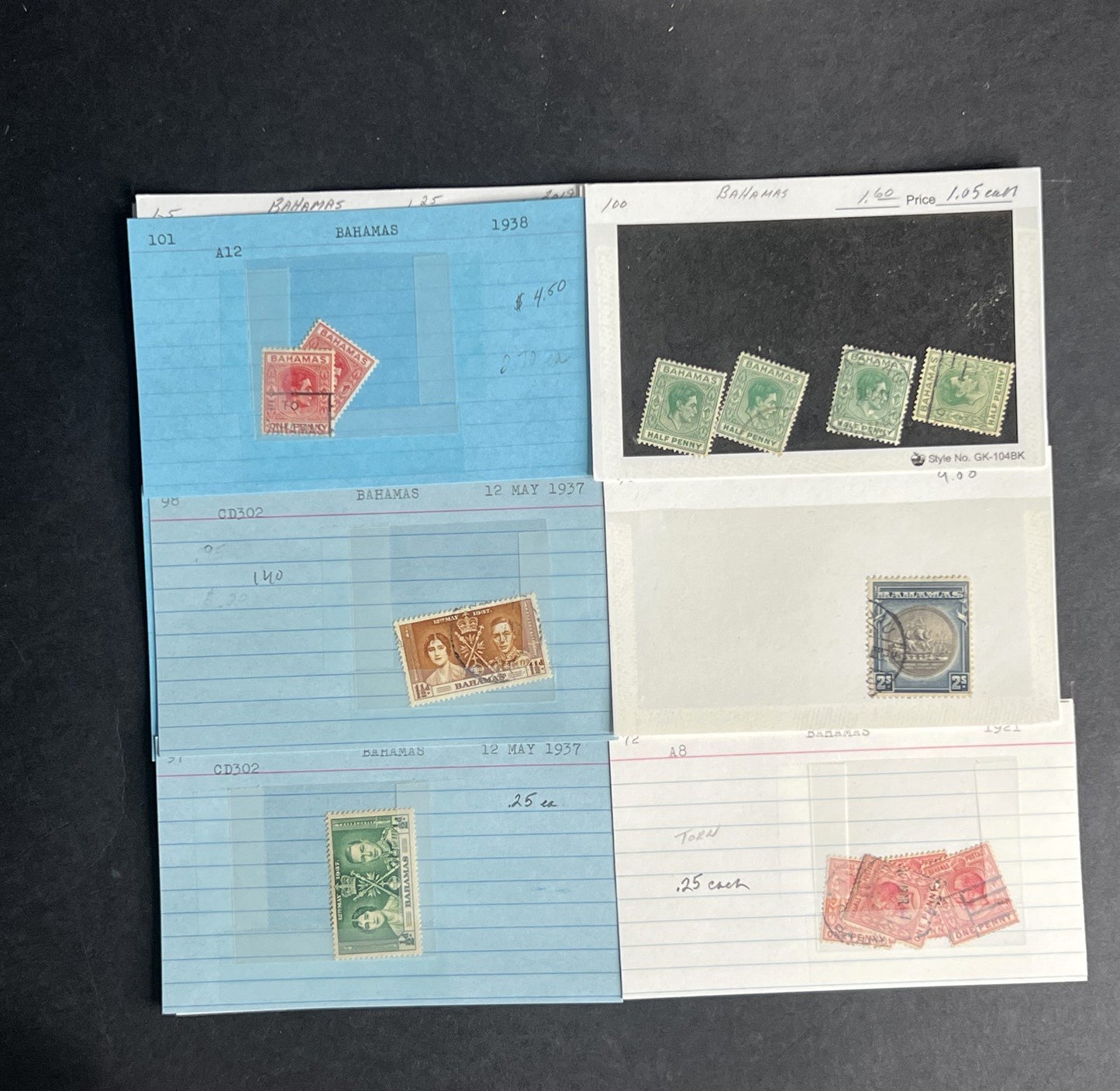 Bahamas Stamp Collection Dealer Cards $383 CV Mint & Used ZAYIX
