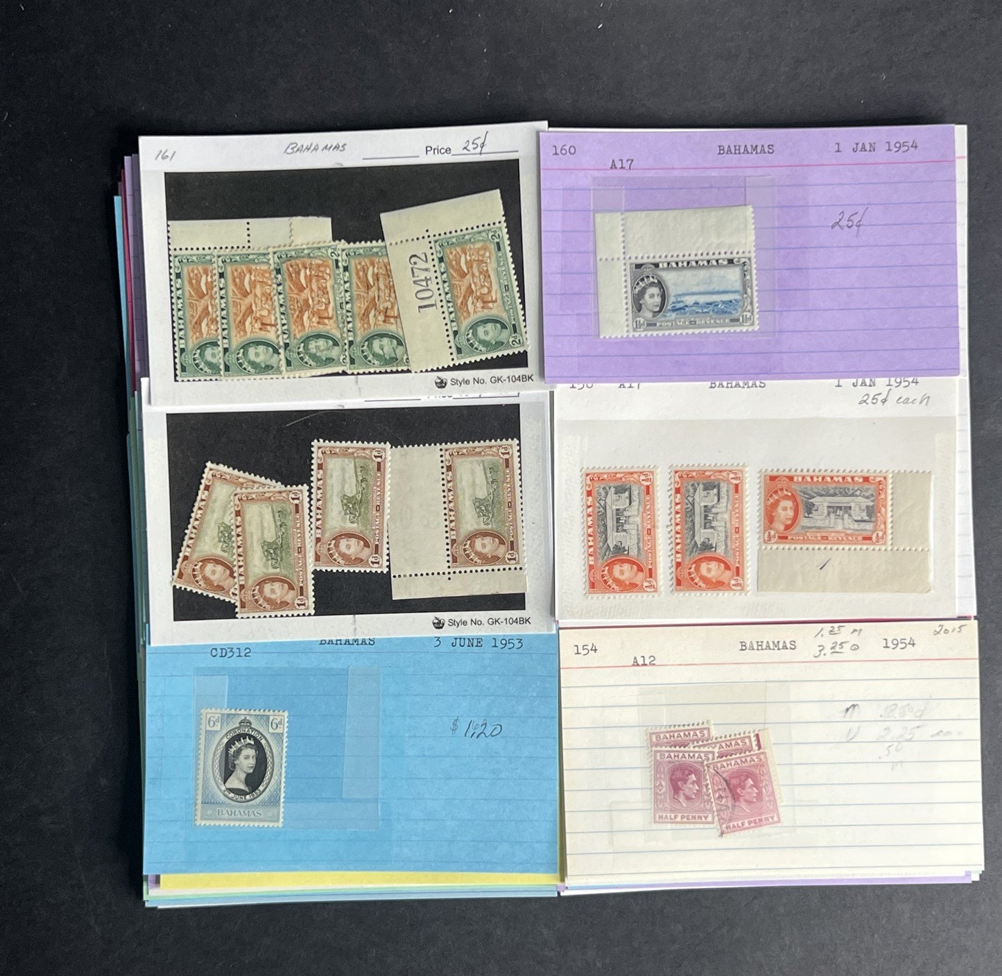 Bahamas Stamp Collection Dealer Cards $383 CV Mint & Used ZAYIX