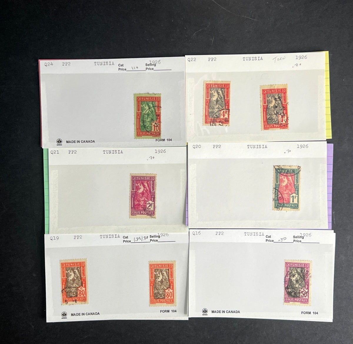 Tunisia Stamp Collection Dealer Cards $51 CV Mint & Used ZAYIX