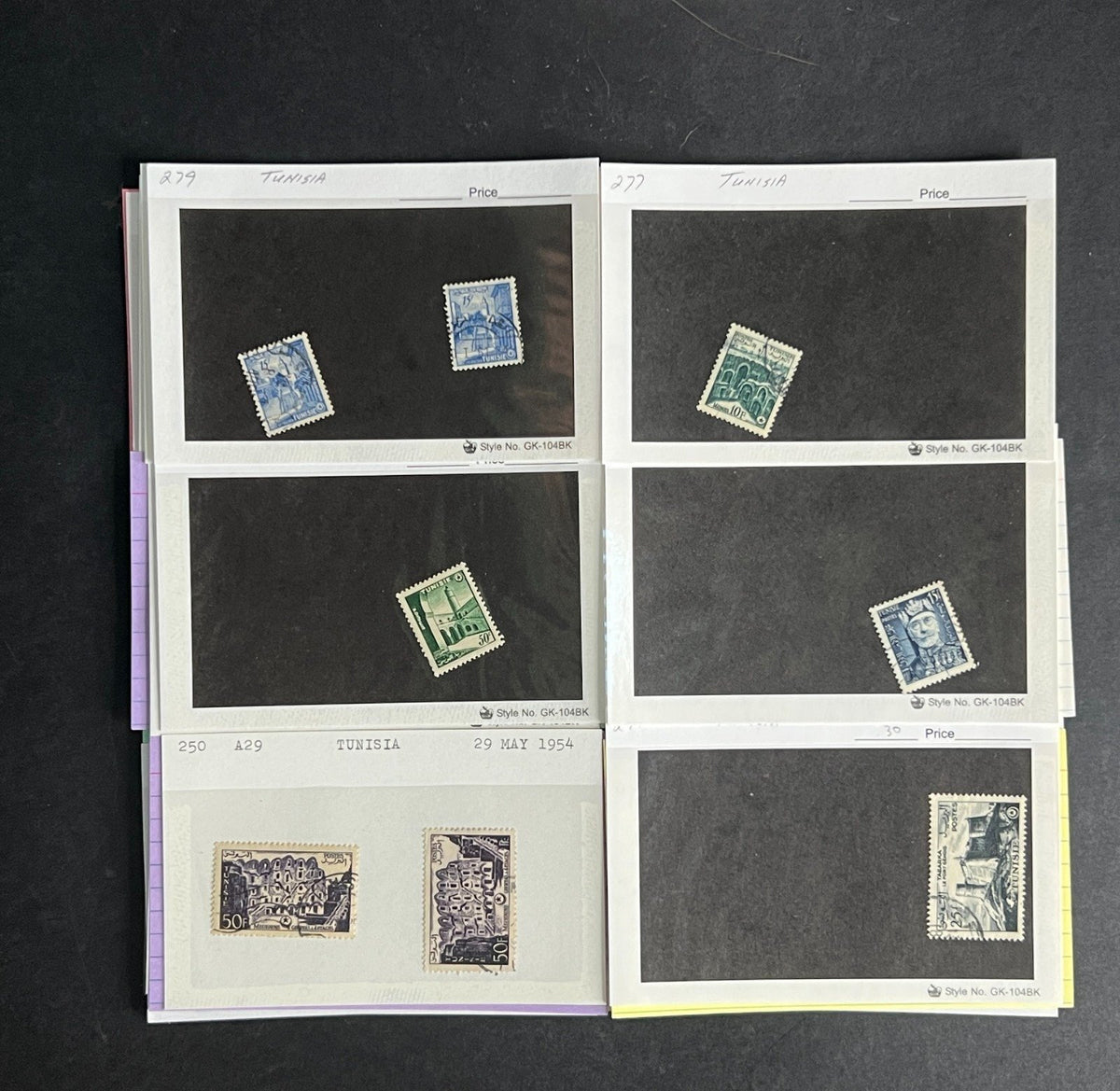 Tunisia Stamp Collection Dealer Cards $51 CV Mint & Used ZAYIX