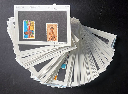 Botswana Stamp Collection Dealer Cards $269 CV Mint & Used ZAYIX