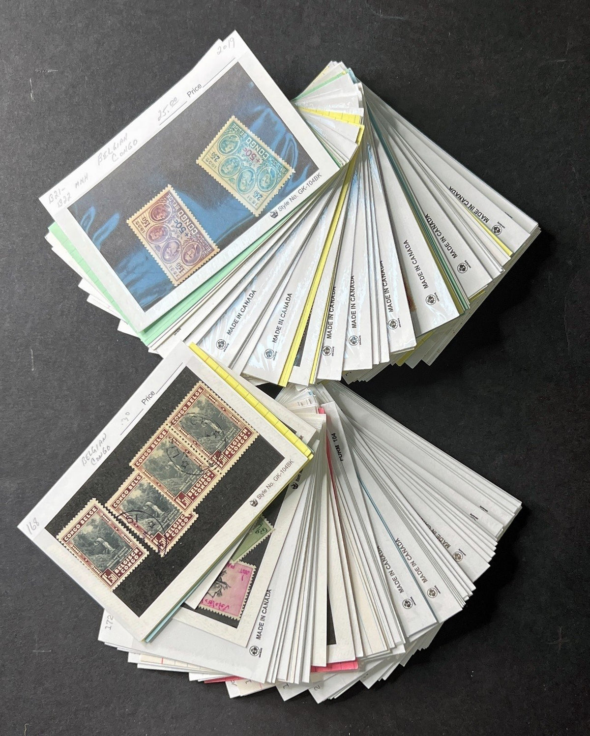 Belgian Congo Stamp Collection Dealer Cards $214 CV Mint & Used ZAYIX