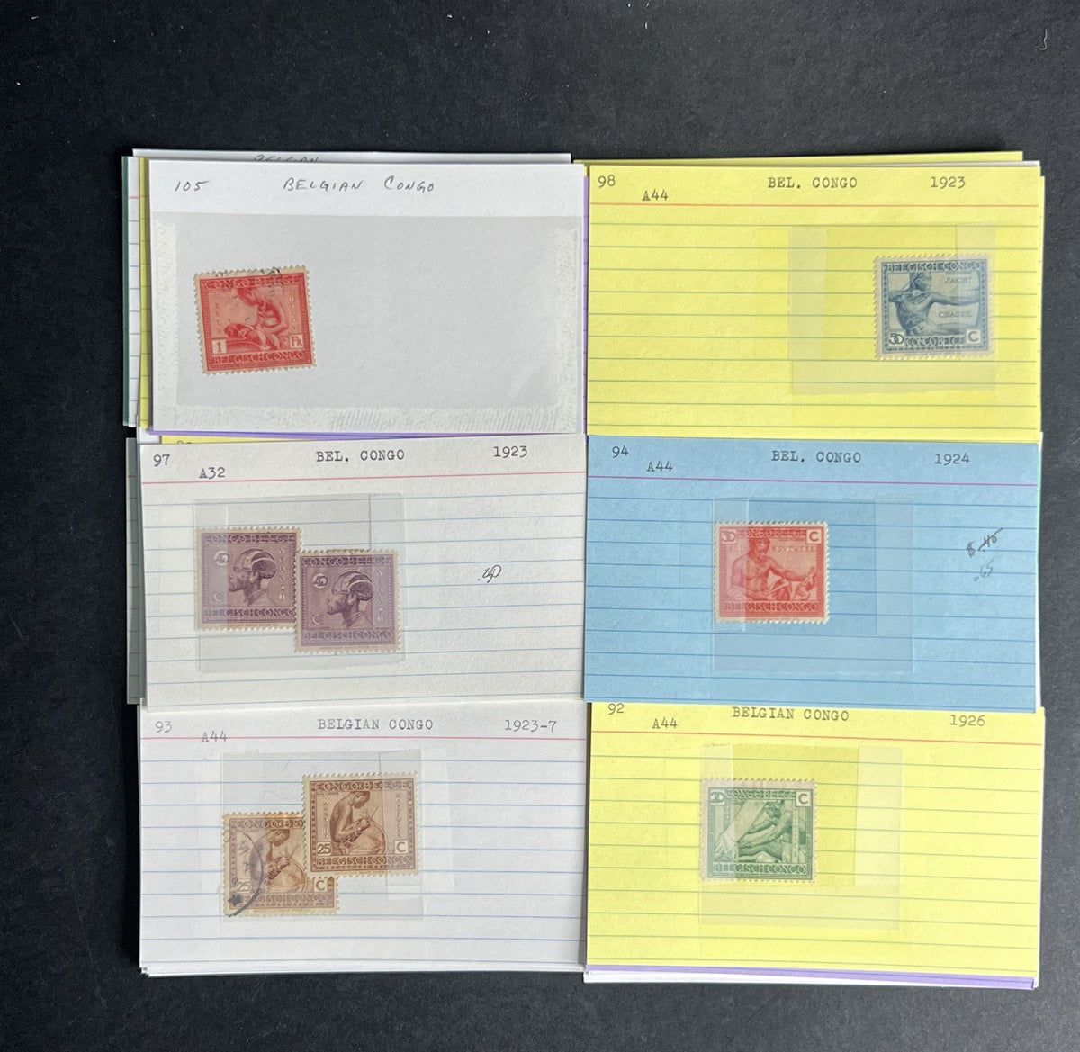 Belgian Congo Stamp Collection Dealer Cards $214 CV Mint & Used ZAYIX
