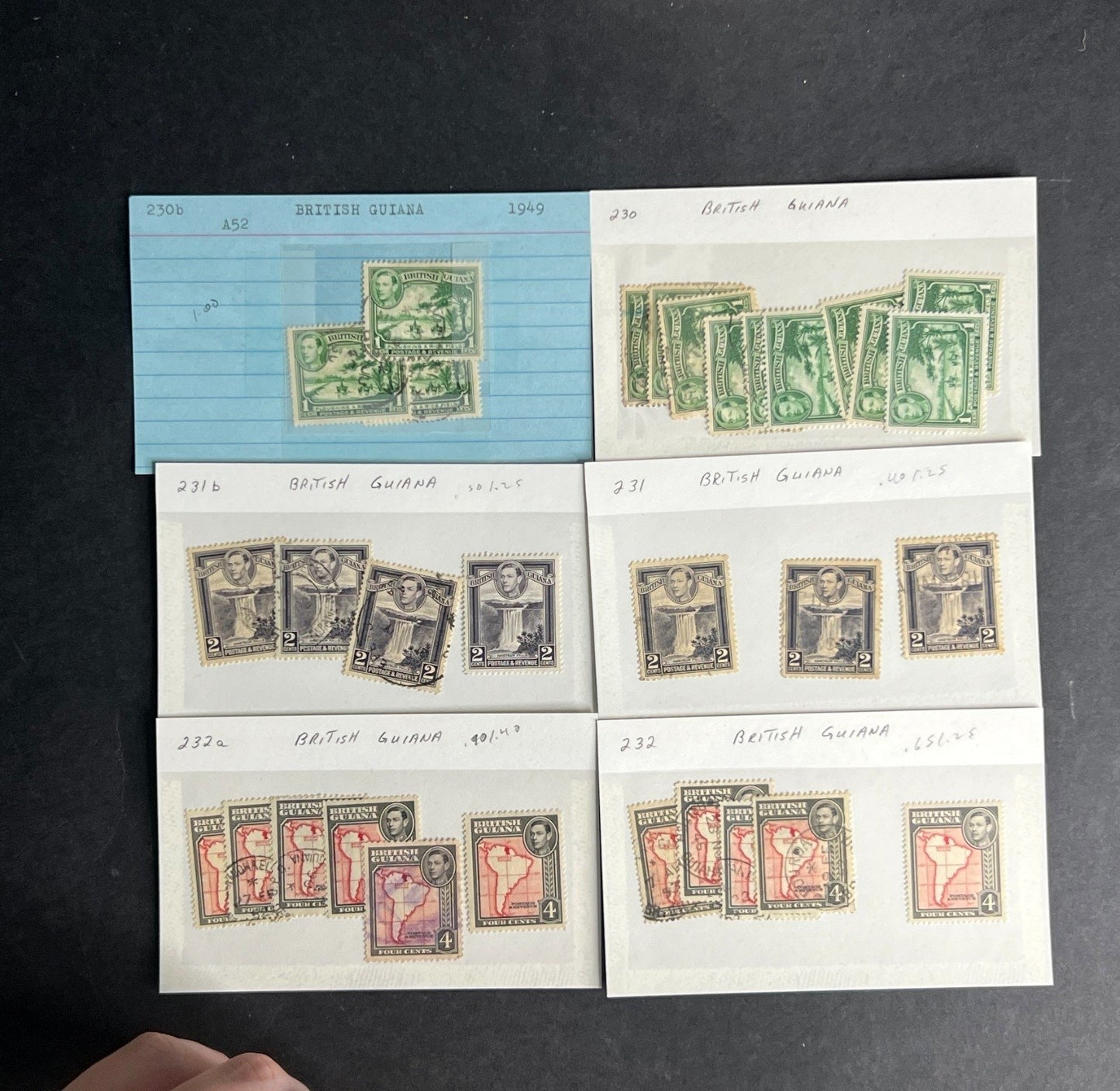 British Guiana Stamp Collection Dealer Cards $690 CV Mint & Used ZAYIX