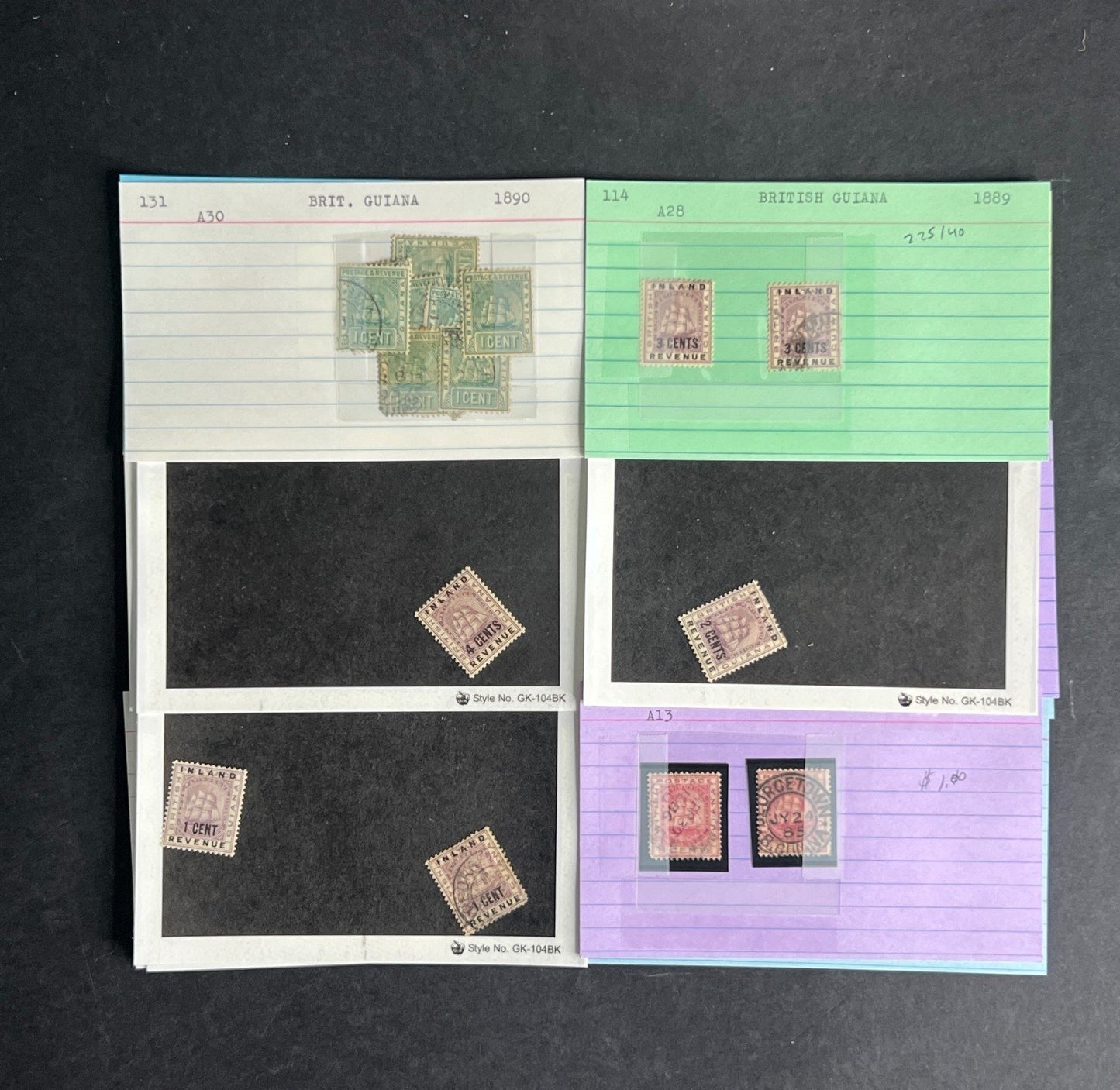 British Guiana Stamp Collection Dealer Cards $690 CV Mint & Used ZAYIX