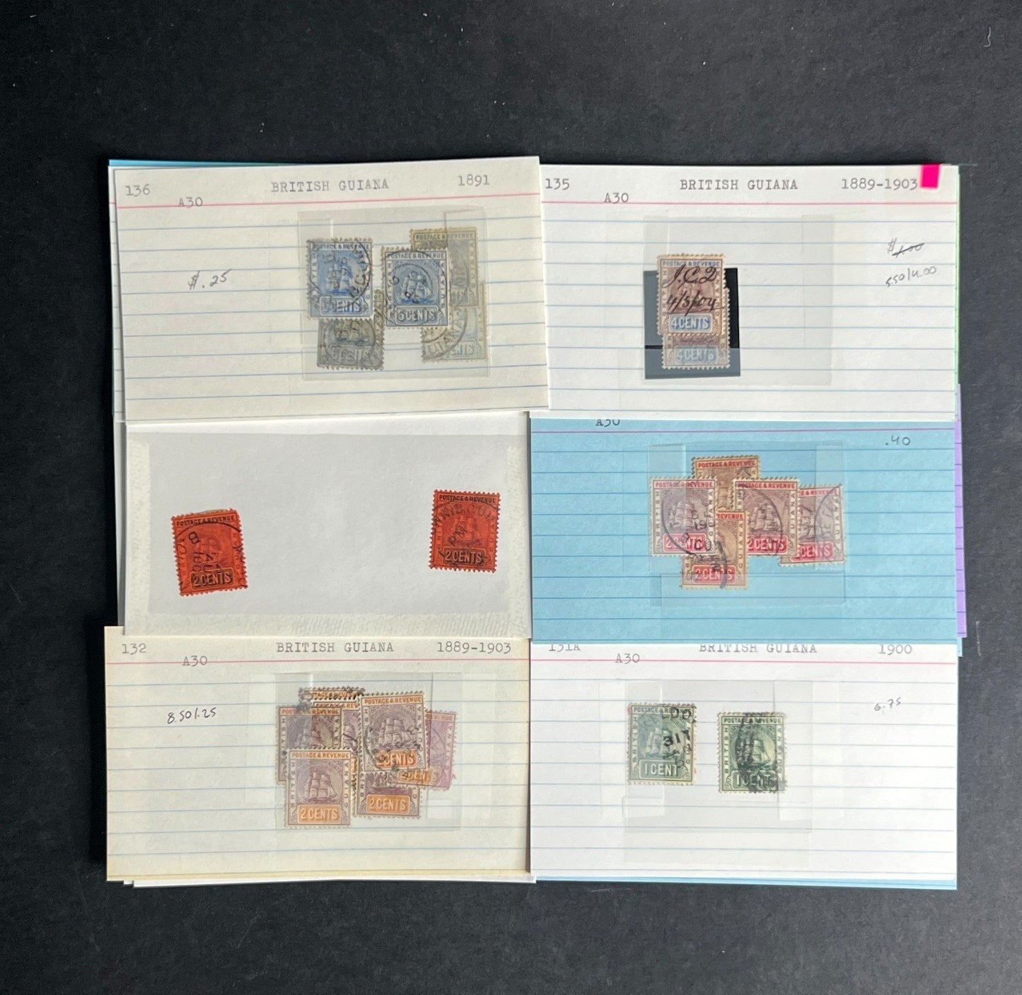 British Guiana Stamp Collection Dealer Cards $690 CV Mint & Used ZAYIX