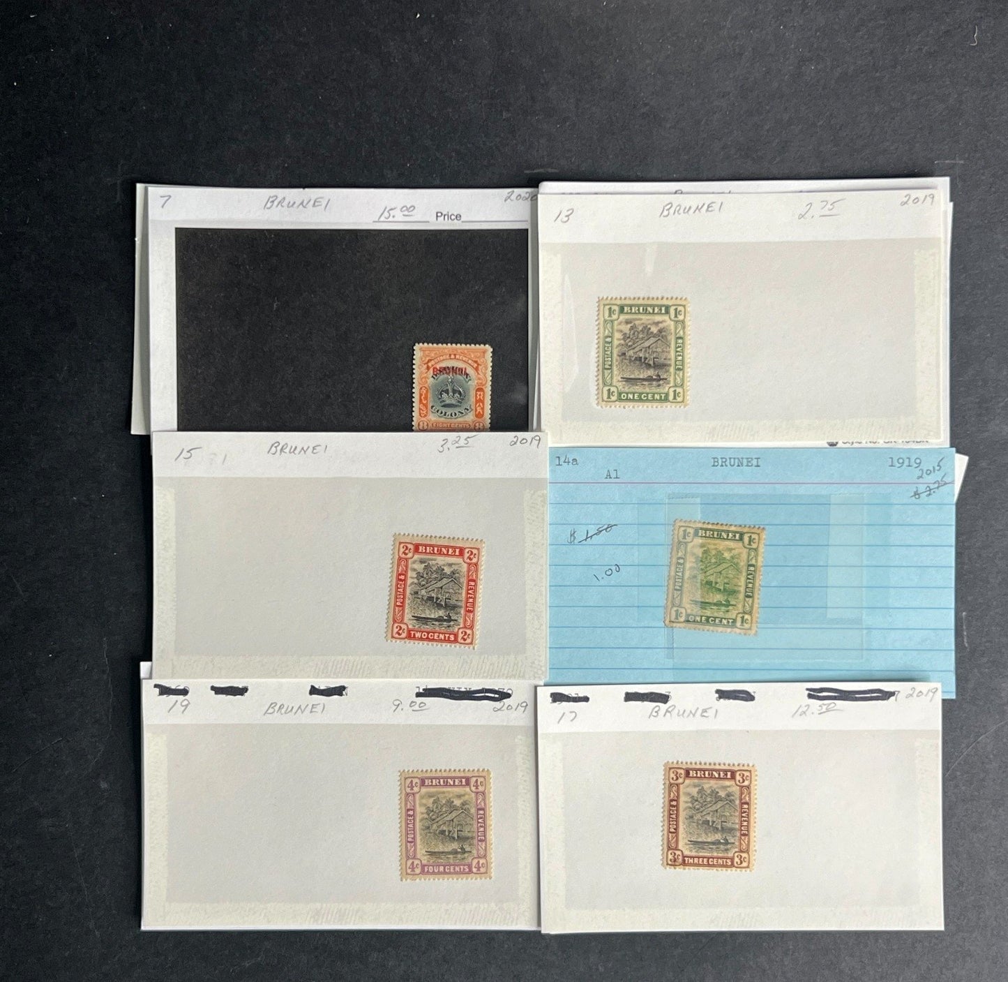 Brunei Stamp Collection Dealer Cards $510 CV Mint & Used ZAYIX