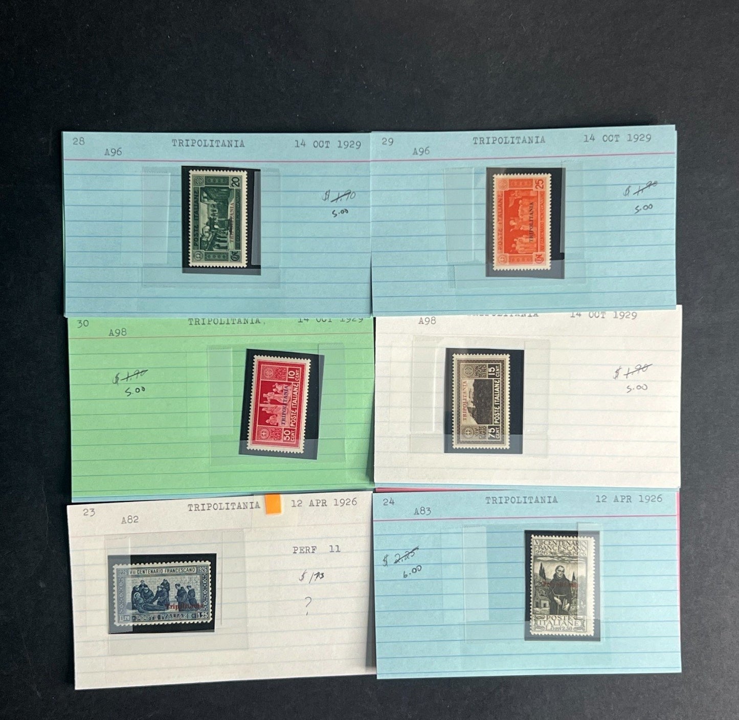 Tripolitania Stamp Collection Dealer Cards $192 CV Mint & Used ZAYIX