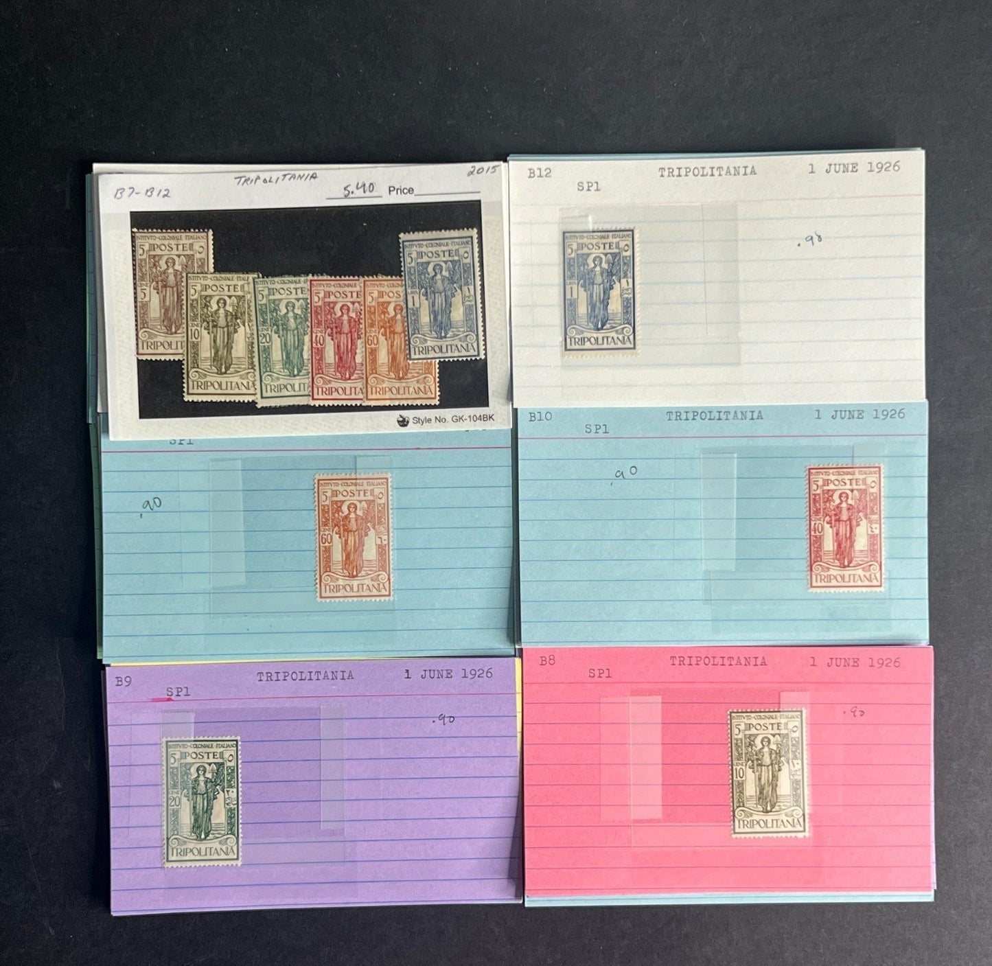 Tripolitania Stamp Collection Dealer Cards $192 CV Mint & Used ZAYIX