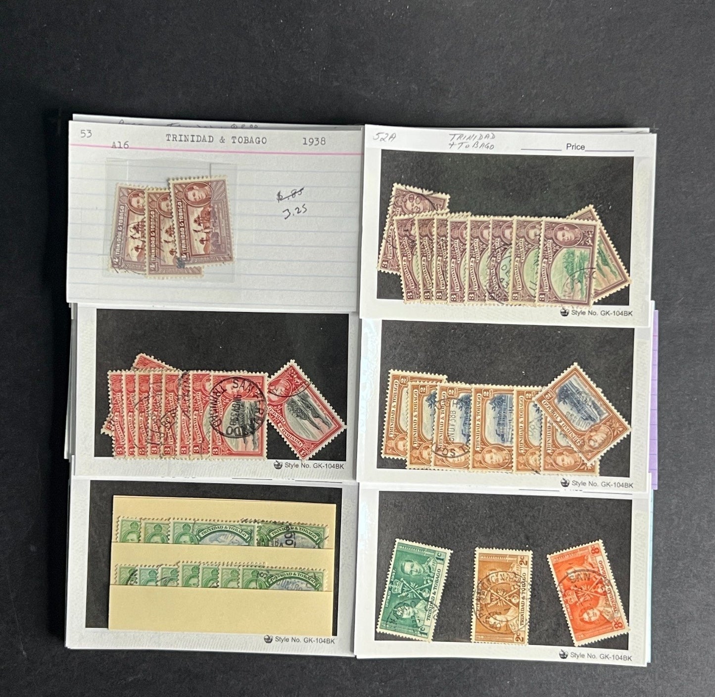 Trinidad & Tobago Stamp Collection Dealer Cards $512 CV Mint & Used ZAYIX