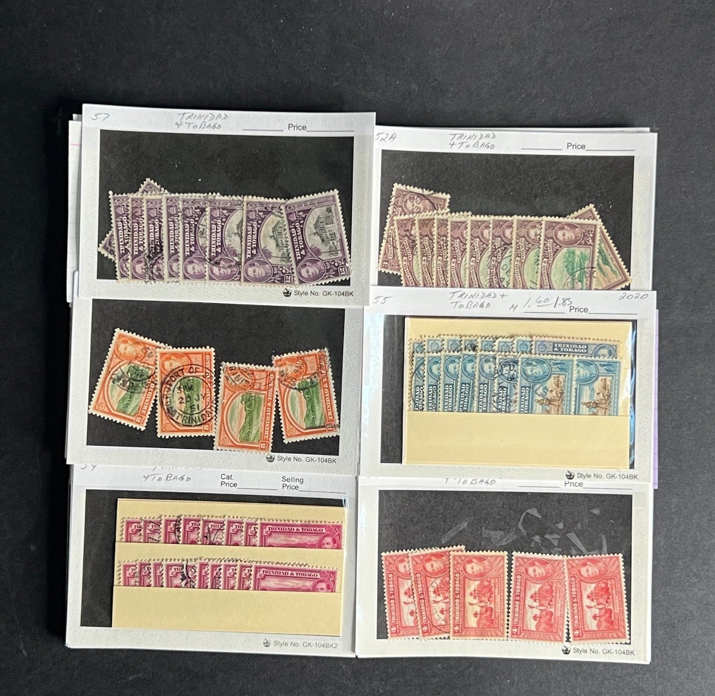Trinidad & Tobago Stamp Collection Dealer Cards $512 CV Mint & Used ZAYIX