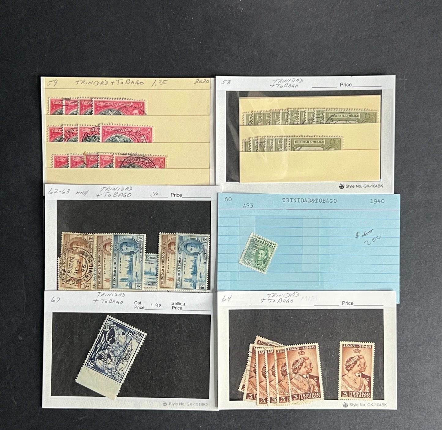 Trinidad & Tobago Stamp Collection Dealer Cards $512 CV Mint & Used ZAYIX