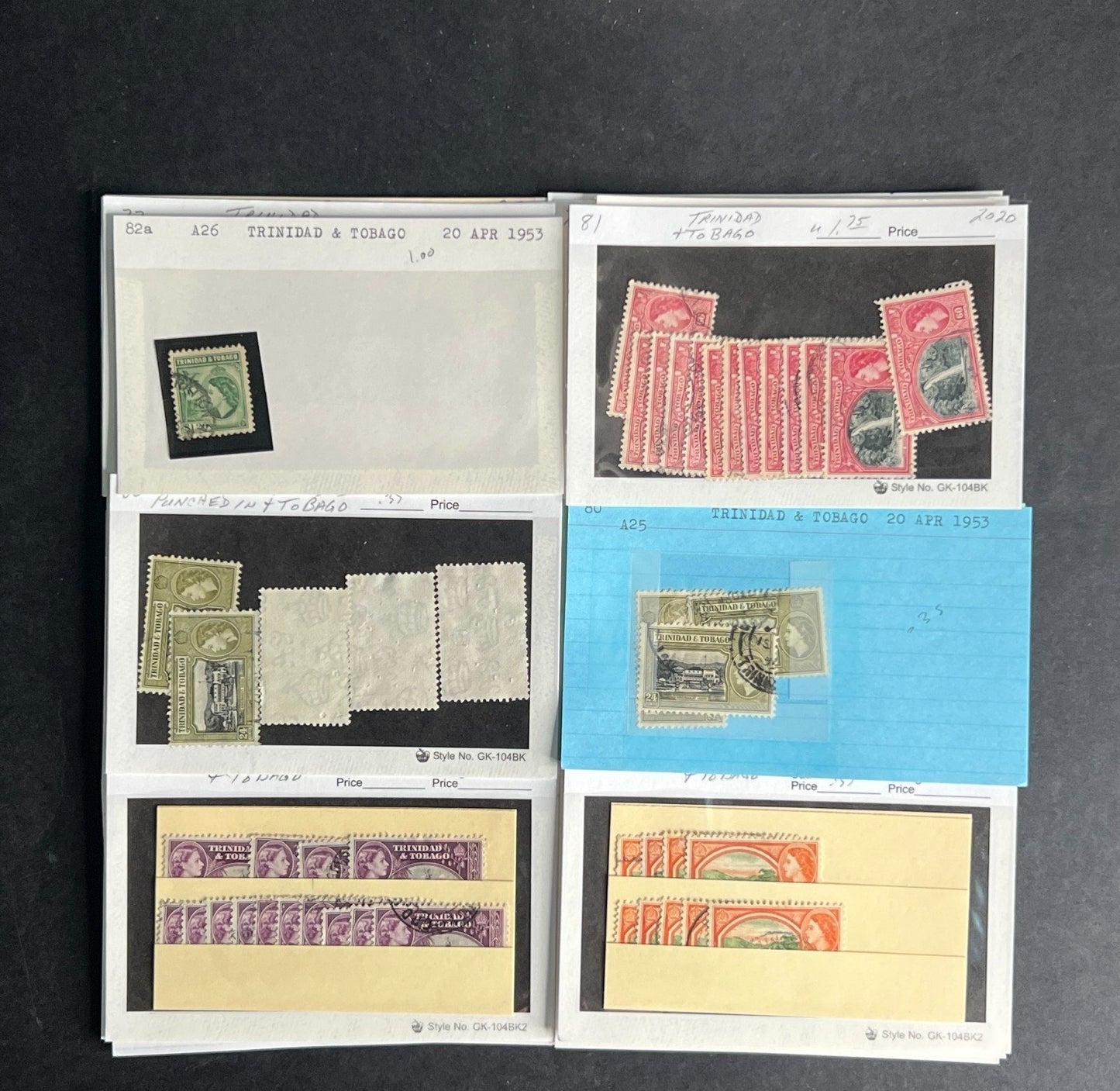 Trinidad & Tobago Stamp Collection Dealer Cards $512 CV Mint & Used ZAYIX