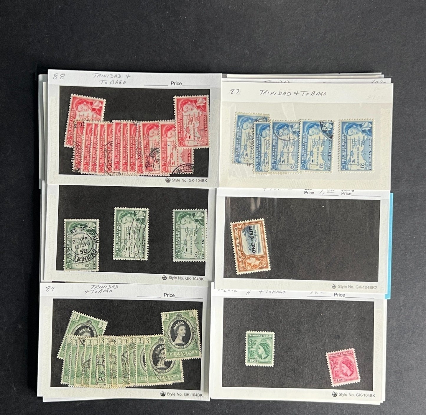 Trinidad & Tobago Stamp Collection Dealer Cards $512 CV Mint & Used ZAYIX