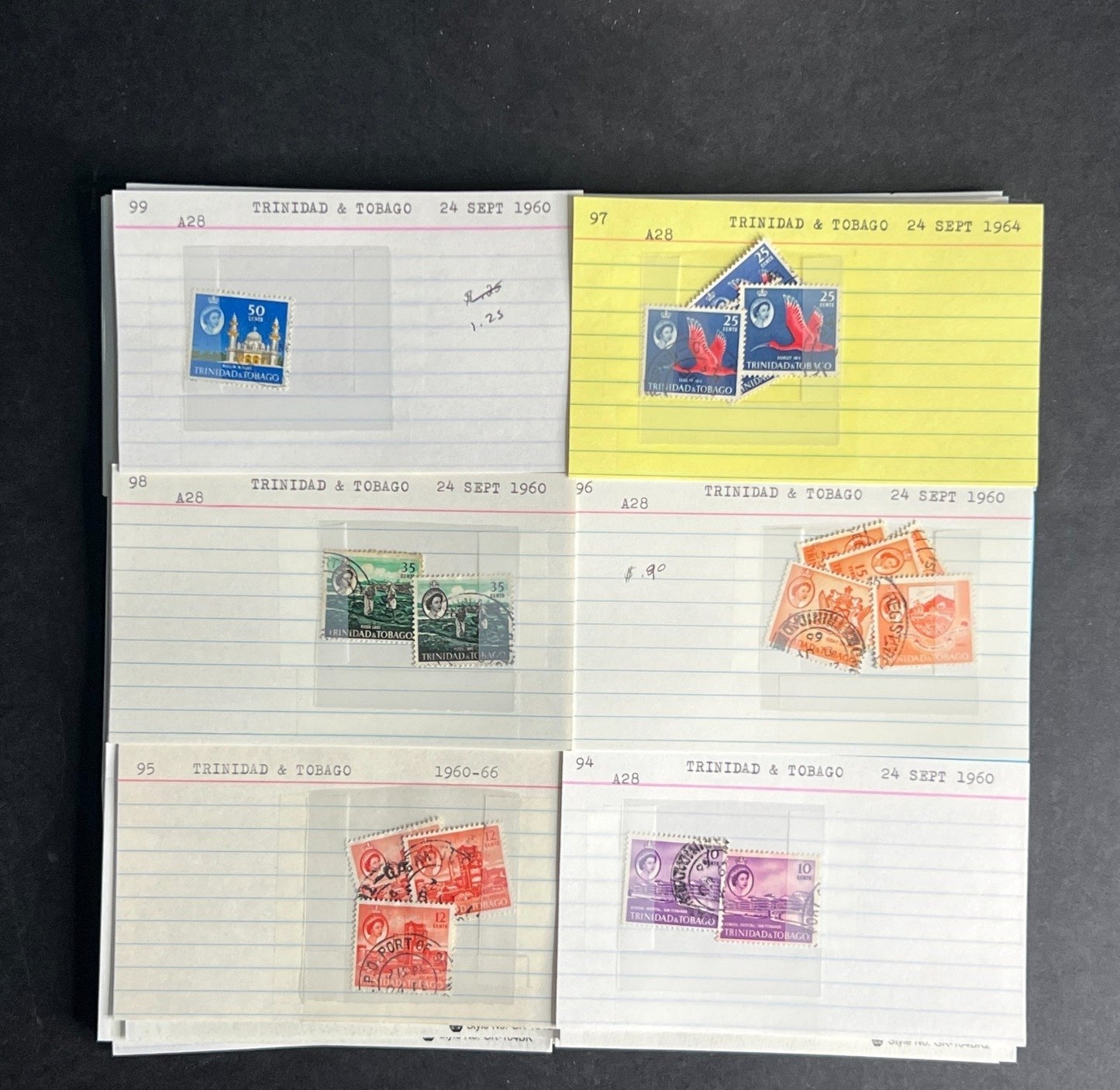 Trinidad & Tobago Stamp Collection Dealer Cards $512 CV Mint & Used ZAYIX