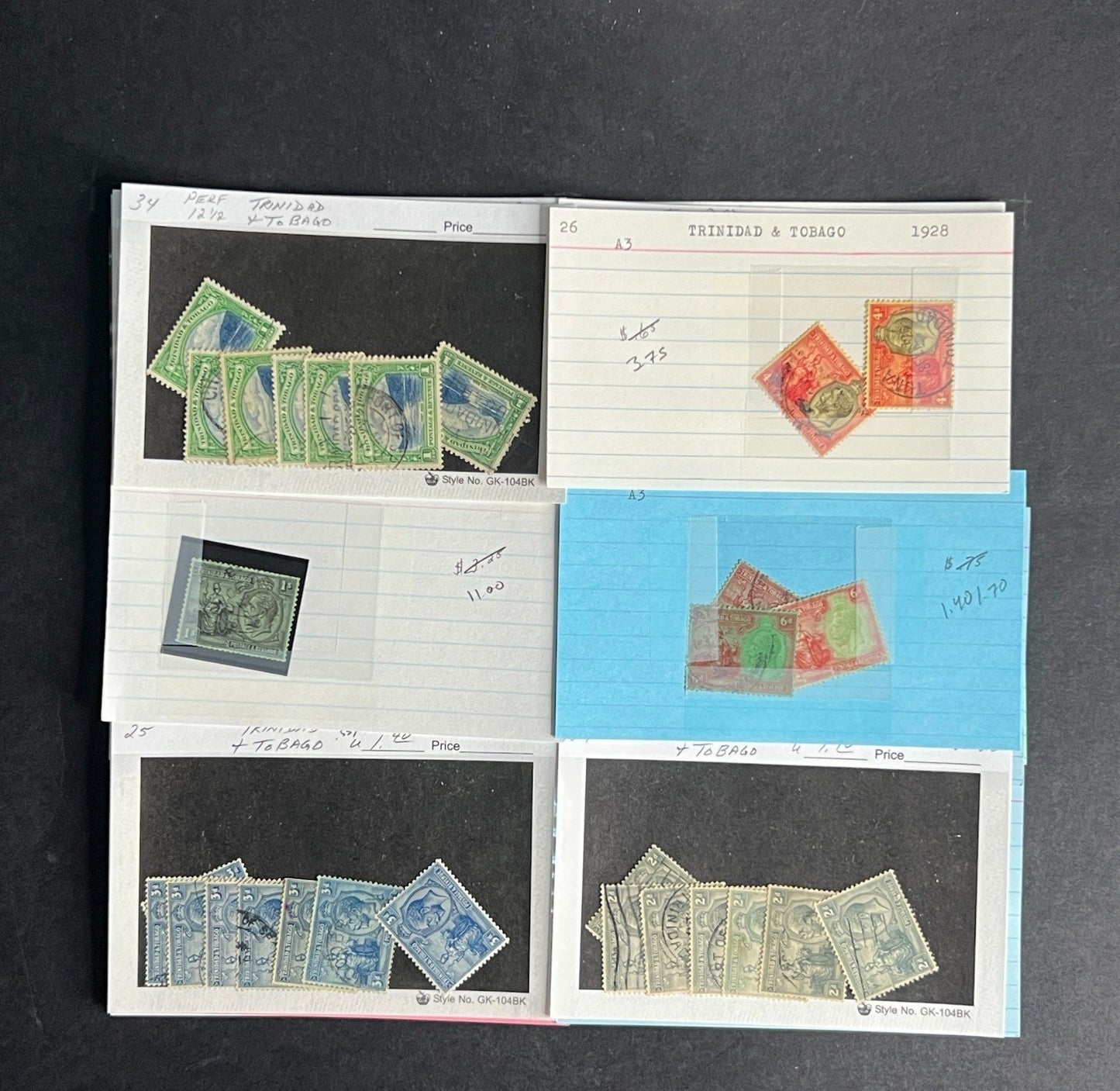 Trinidad & Tobago Stamp Collection Dealer Cards $512 CV Mint & Used ZAYIX
