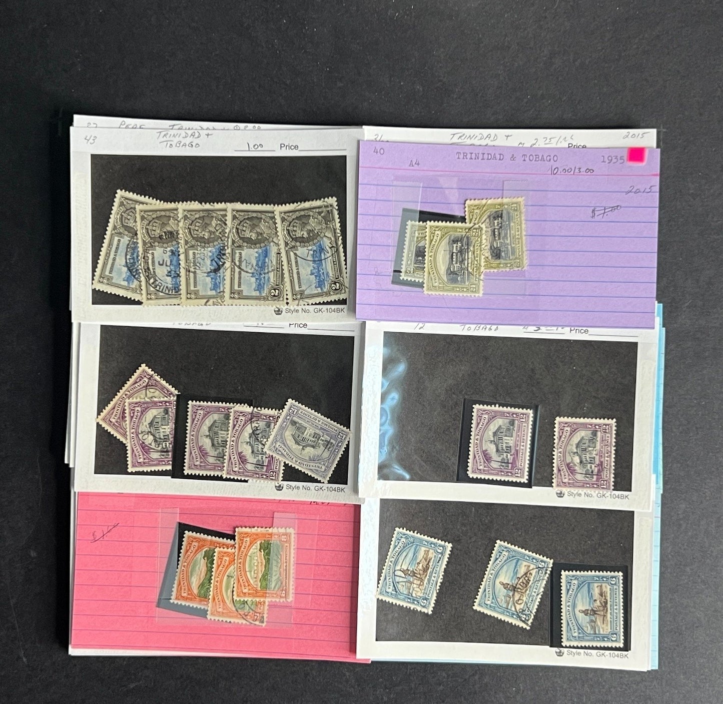 Trinidad & Tobago Stamp Collection Dealer Cards $512 CV Mint & Used ZAYIX