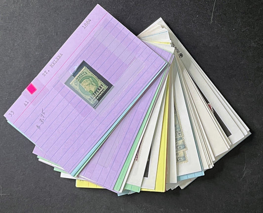 St. Helena Stamp Collection Dealer Cards $99 CV Mint & Used ZAYIX